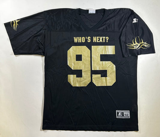 Vintage Starter WCW Goldberg Who’s Next? Wrestling #95 Football Jersey 52 XL 26.25x33 Inches