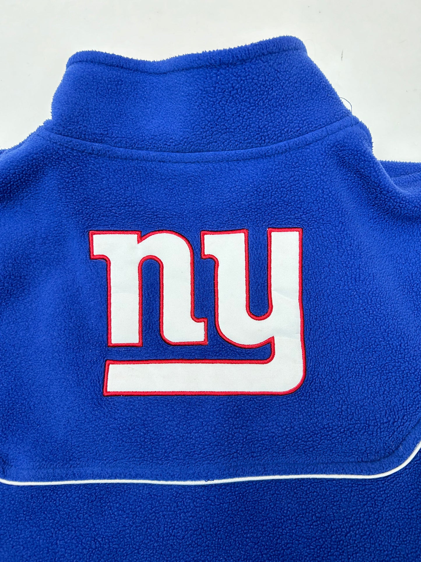 Vintage 00s Reebok Team Apparel New York Giants NFL Fleece 1/4 Zip Smallish Fit 20.5x26.5 Inches