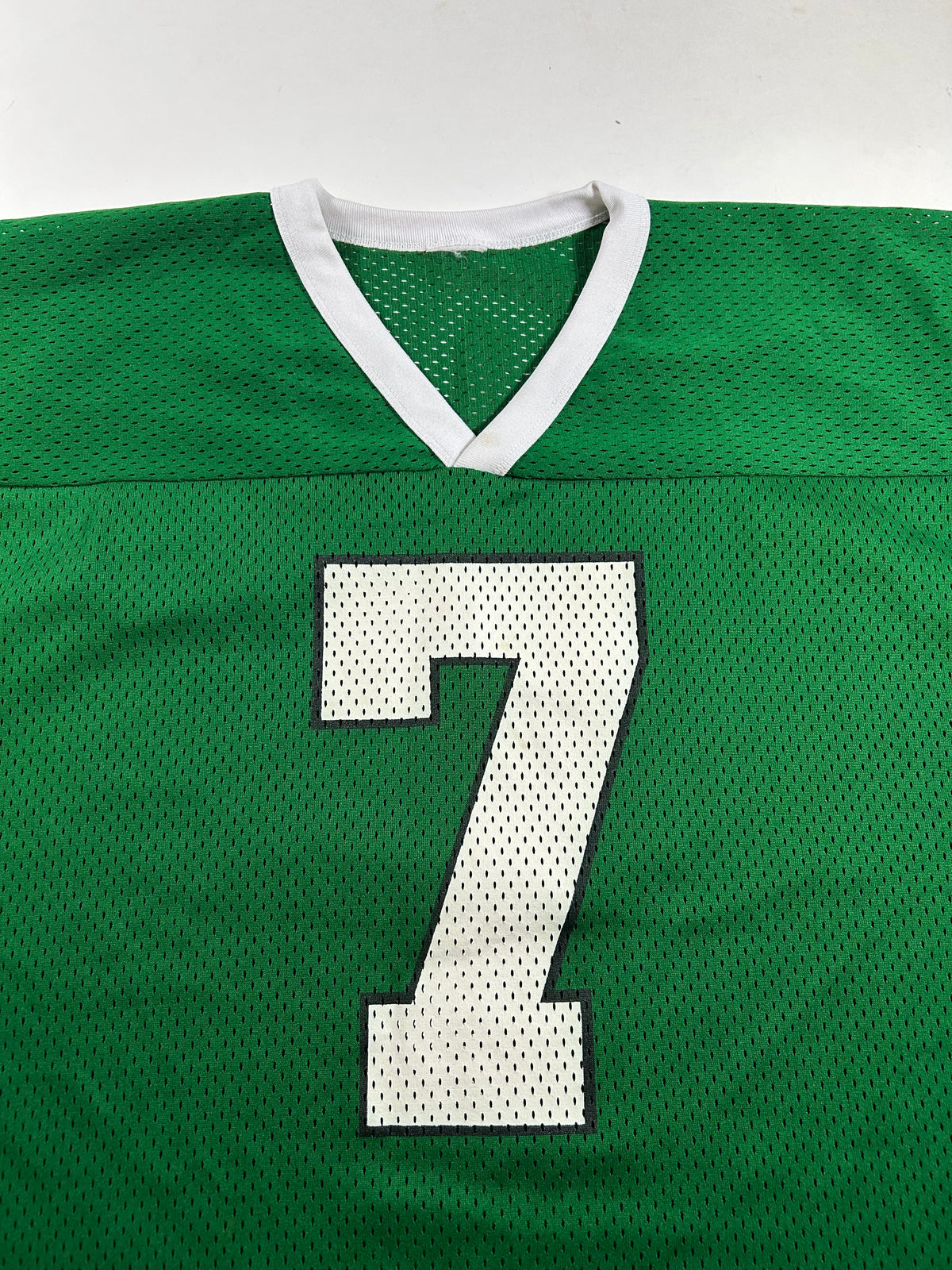 Vintage New York Jets Football Jersey #7 Green Logo 7 Boomer Esiason Medium 22.25x27 Inches USA