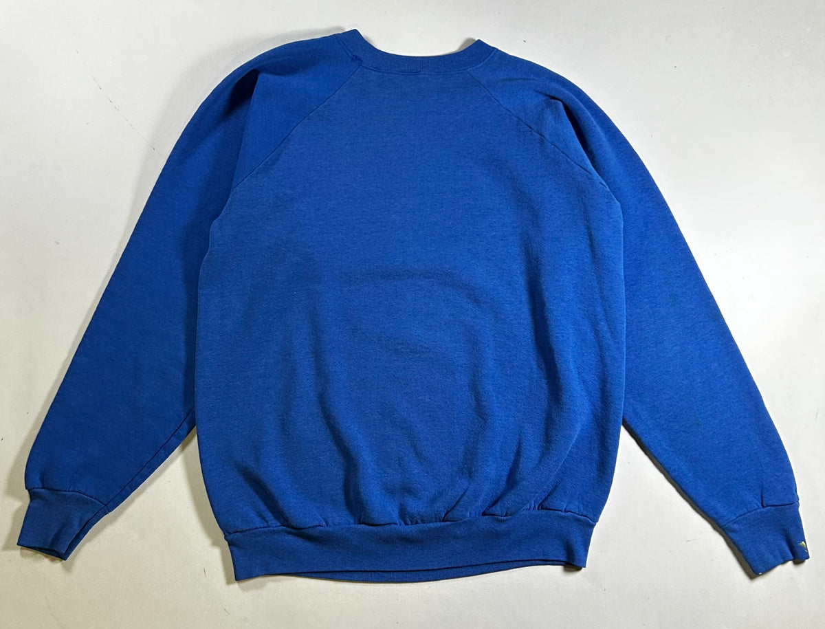H D Emblem Logo Raglan Crewneck Sweatshirt Mediumish Fit 21.75x26.75 Inches As Is Has Wear