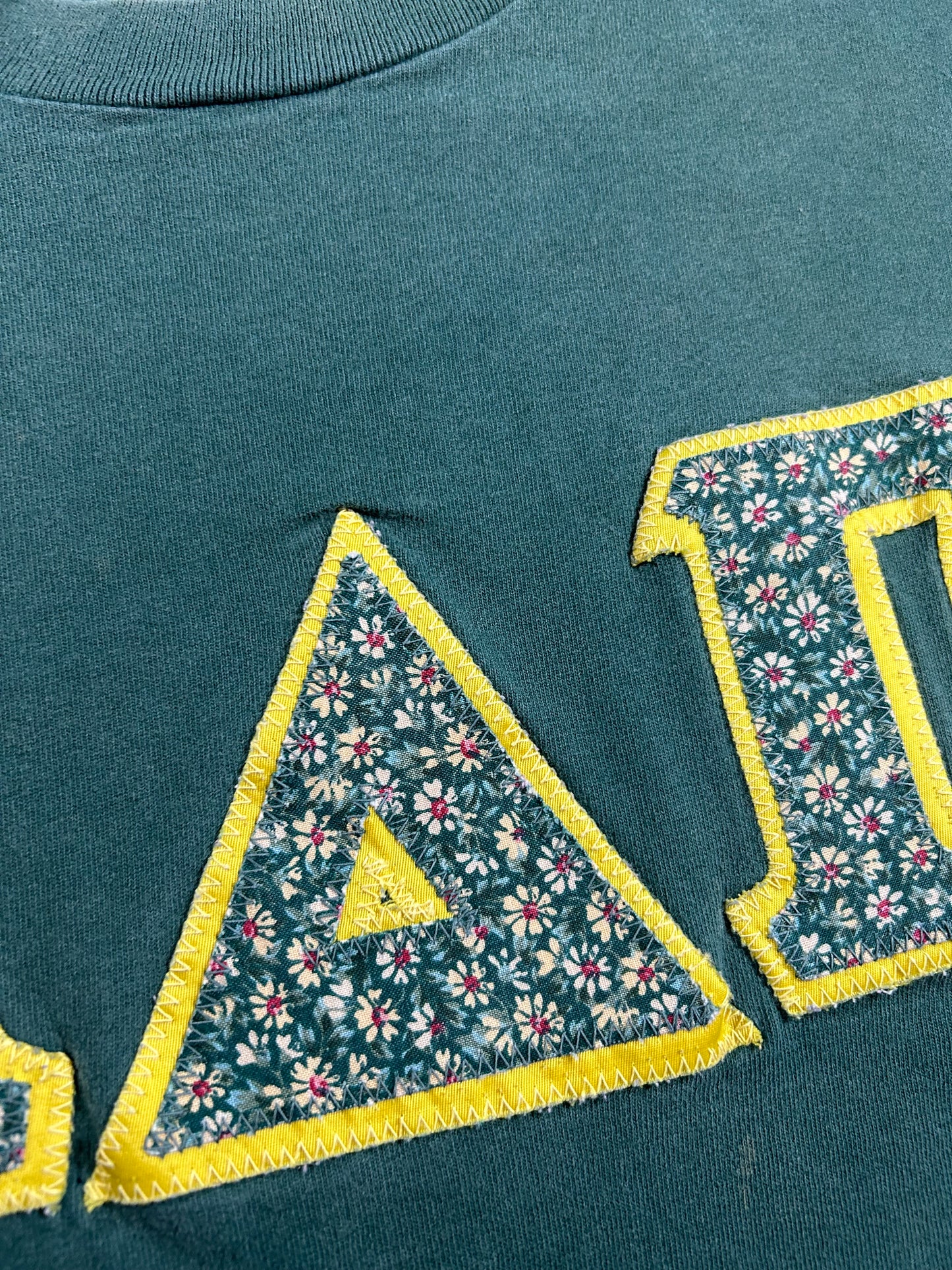 Vintage Alpha Delta Pi Sorority College Long Sleeve Tee 90s USA Anvil L/XL Fit 23x27.5 Inches