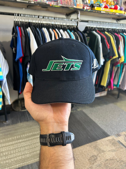 Vintage Logo Athletic New York Jets Plain Logo Spell Out NFL Fitted Hat 7 1/8