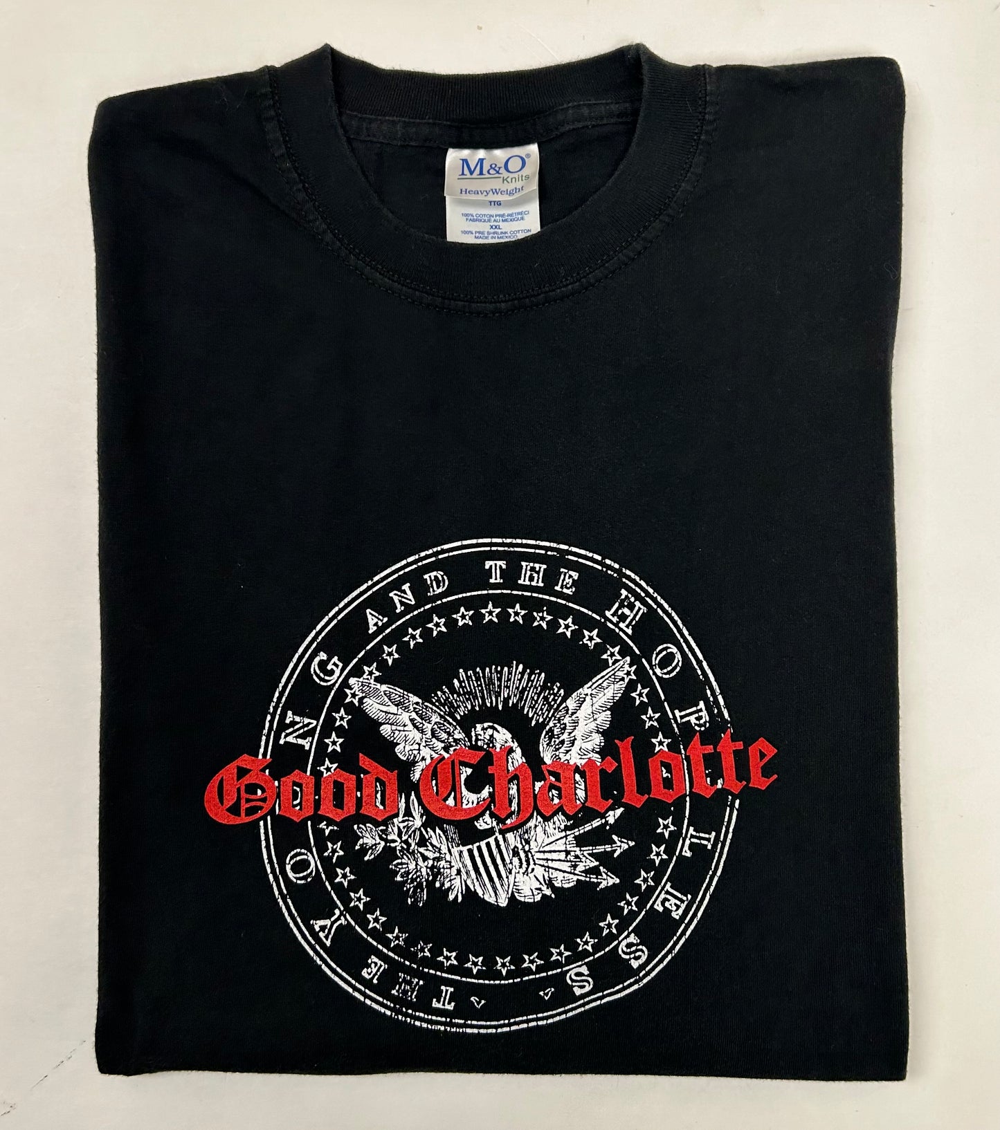 Vintage 2004 Good Charlotte The Young And The Hopeless Band Punk Music Tee 2XL 25.5x30.25 Inches