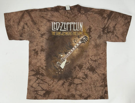 Vintage Liquid Blue Led Zeppelin The Song Remains The Same Single Stitch XL 25x30 Inches 00s
