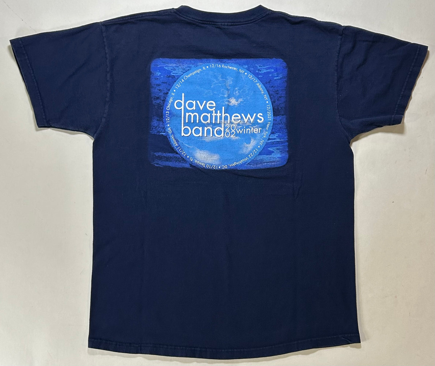Vintage 2002 Dave Matthews Band Winter Tour Tee 21.25x27.25 Medium/Large