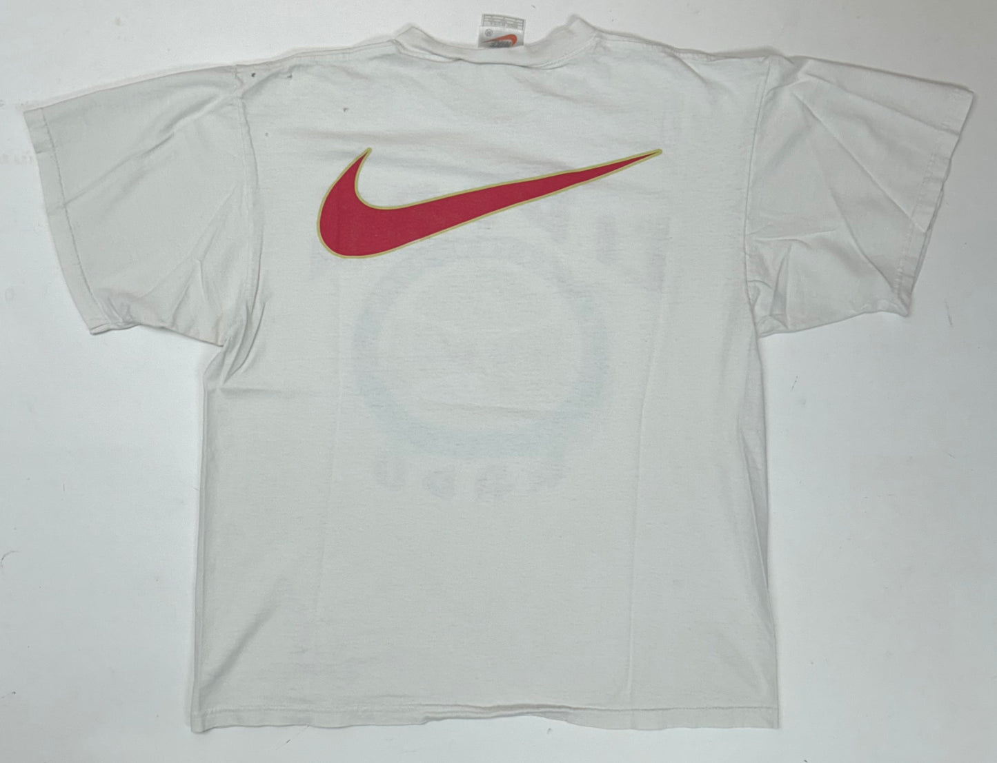 Vintage Nike 1996 The Lipton Rado Championships Tennis Tee Worn As Is White Tag Boxy M/L Fit 21.25x25.25 Inches