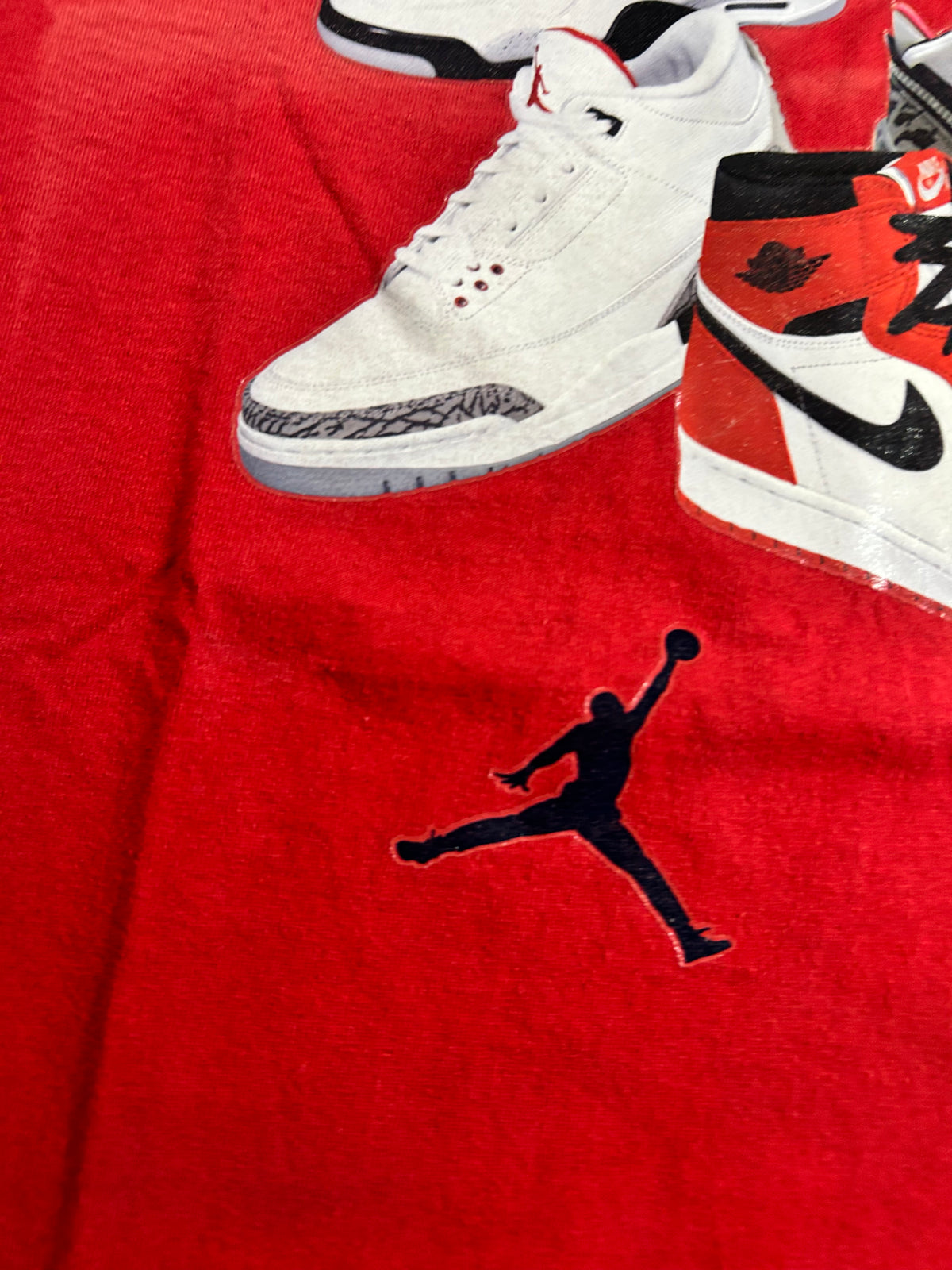 Vintage Air Jordan Sneaker Retro Collection Tee 2XL/3XL Fit 29.5x33.75 Inches As Is 00s