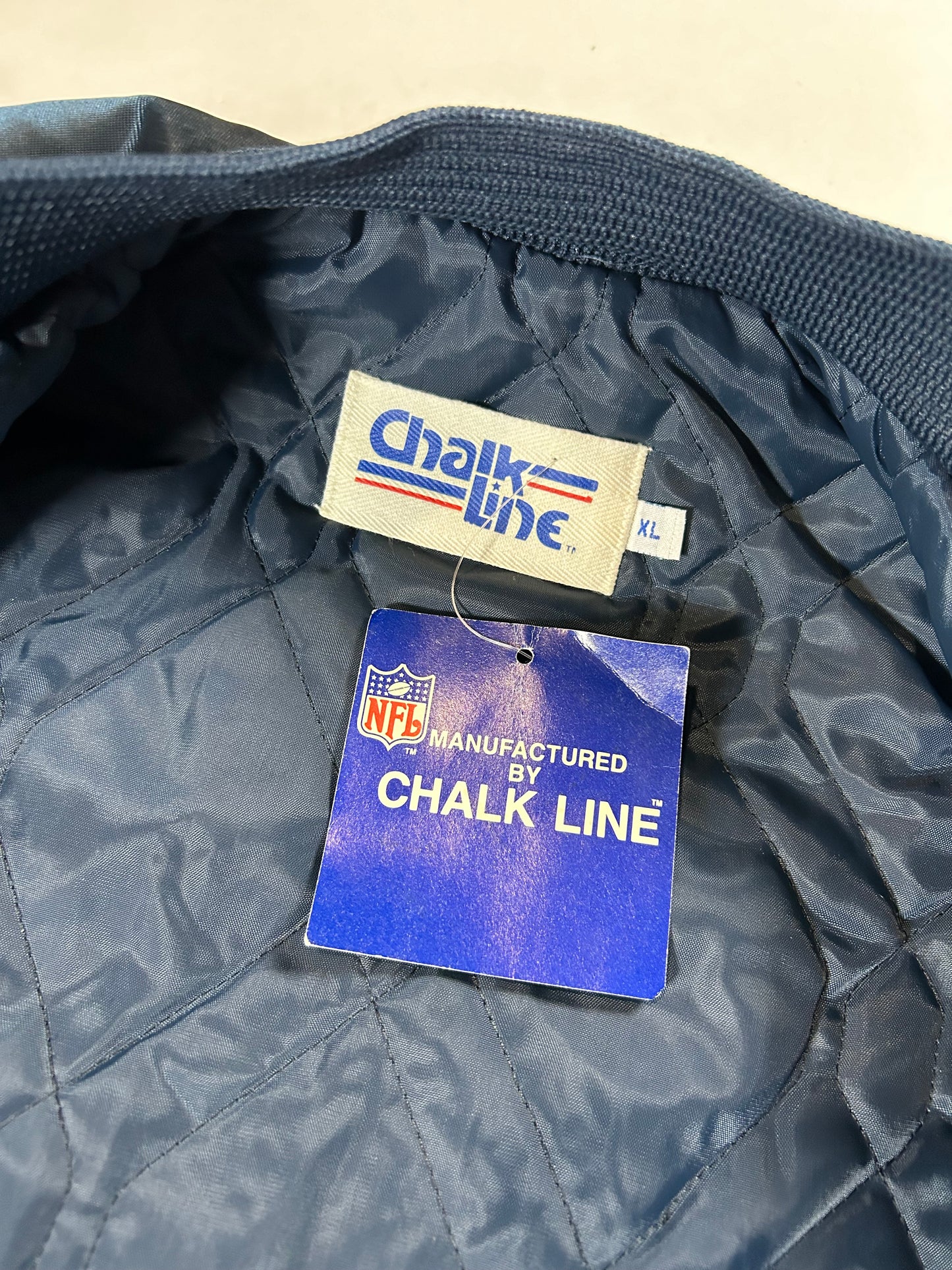 DS Brand New With Tag Vintage Chalk-Line NFL Super Bowl XXIII 1988 Satin Button Up Jacket XL 27x27 Inches