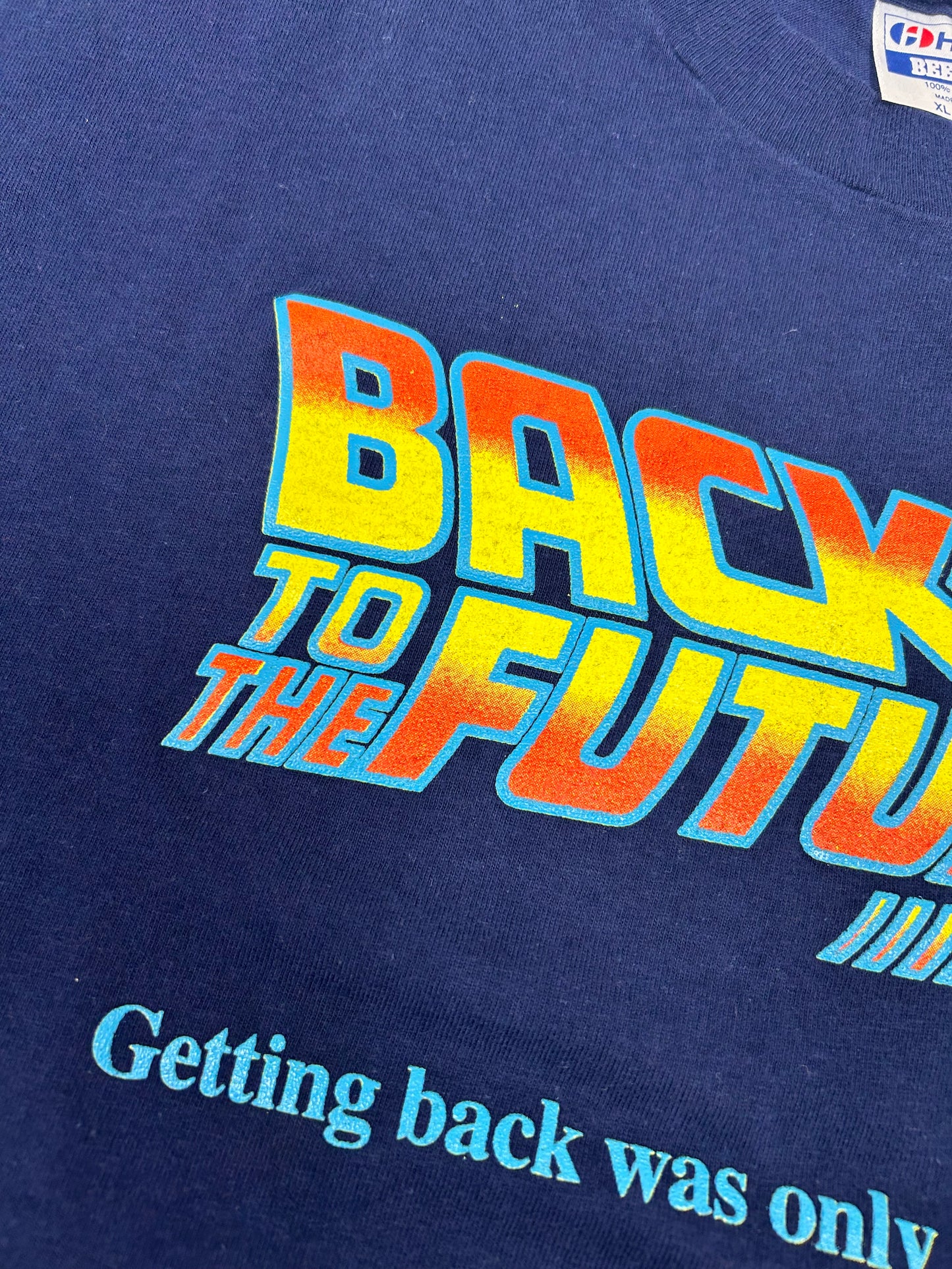 Vintage 1989 Back To The Future Part II Movie Promo Tee 1989 Rare Large Fit 22.25x28 Inches
