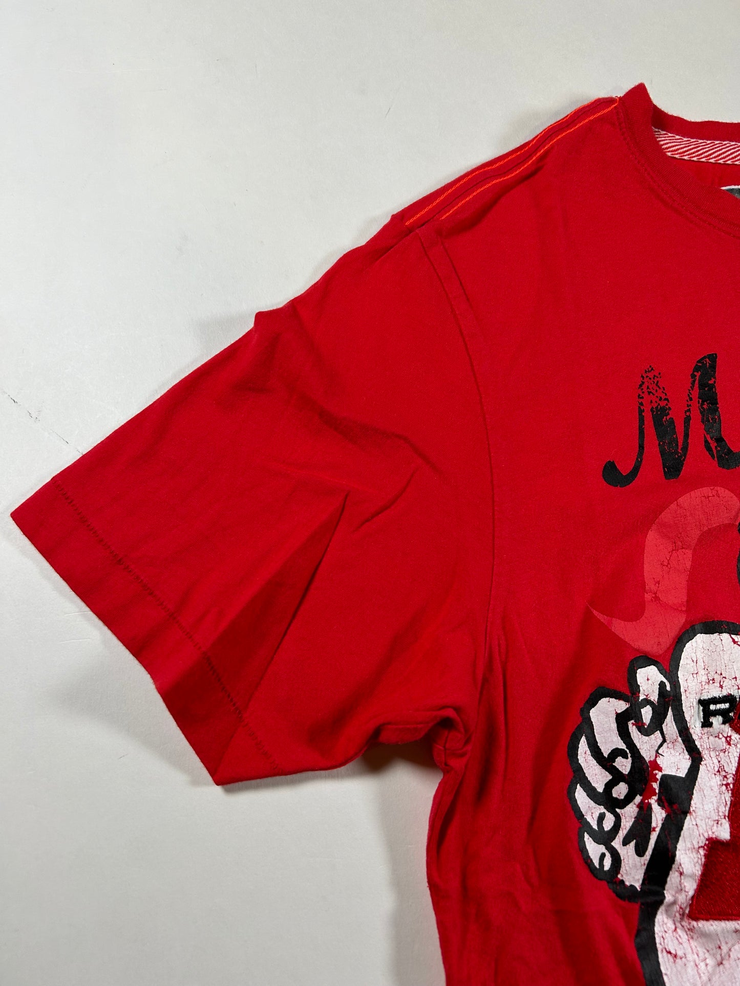 Vintage Eckō Marc Echō Cut & Sew Rutgers University Street Alchemists Football Tee Medium Fit 19.75x28 Inches Red