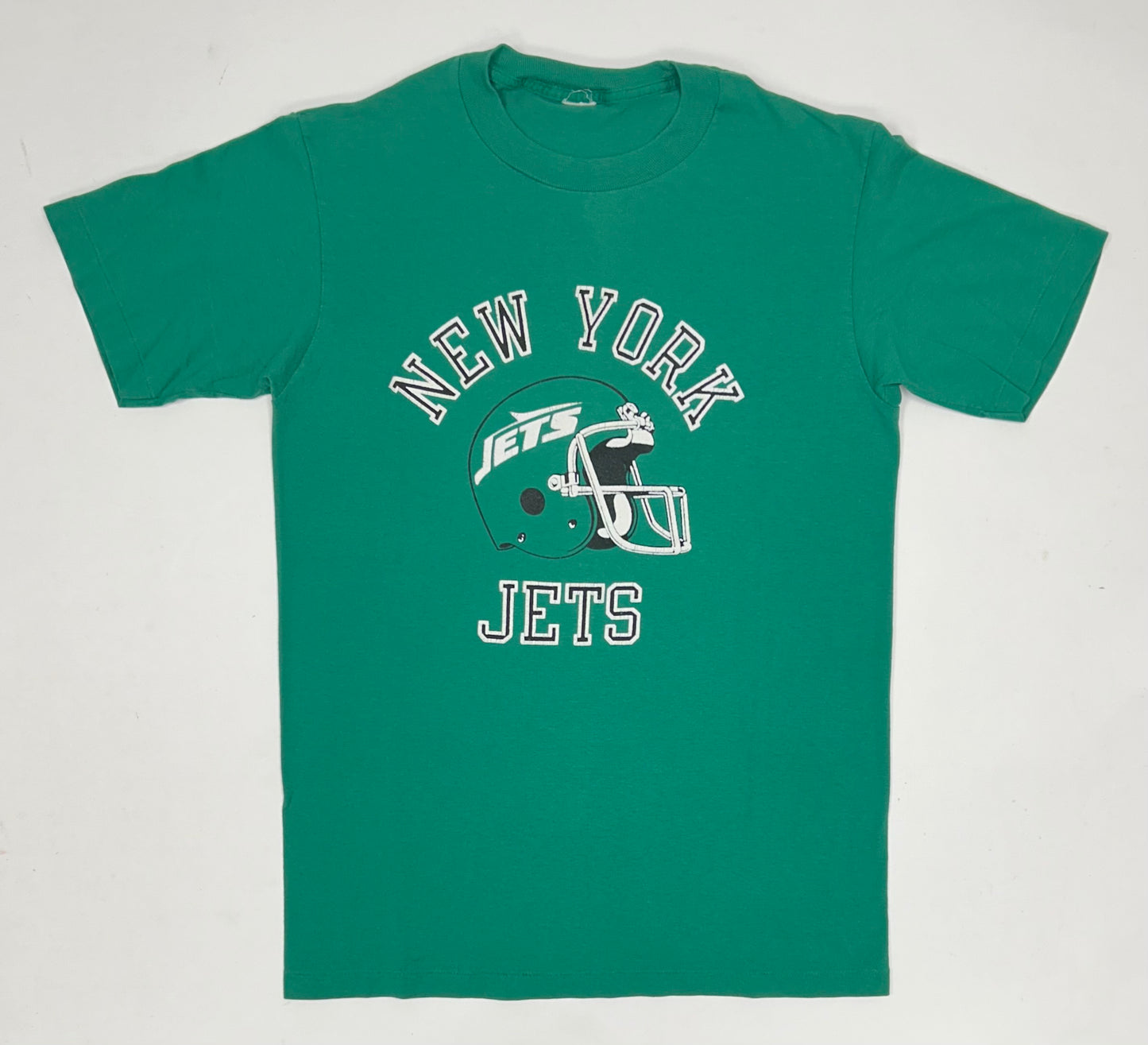 Vintage New York Jets NFL Helmet Logo Tee Small/Medium Fit 19x27.75 Inches