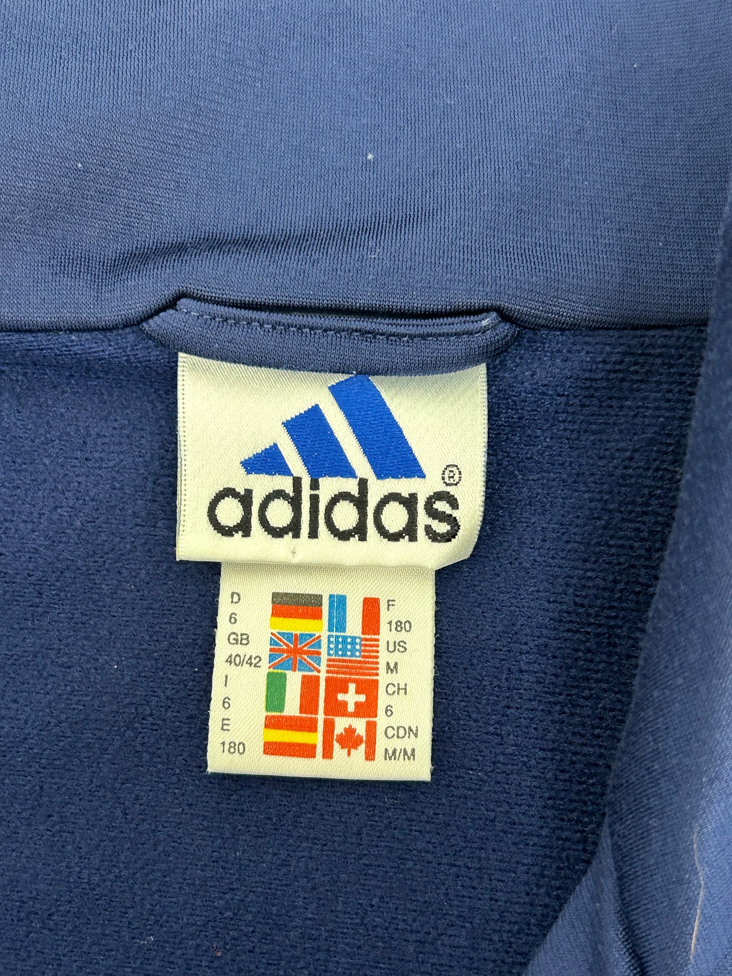 Vintage Adidas Track Jacket Zip Off Sleeves Medium 25x27.75 Inches Three Stripes