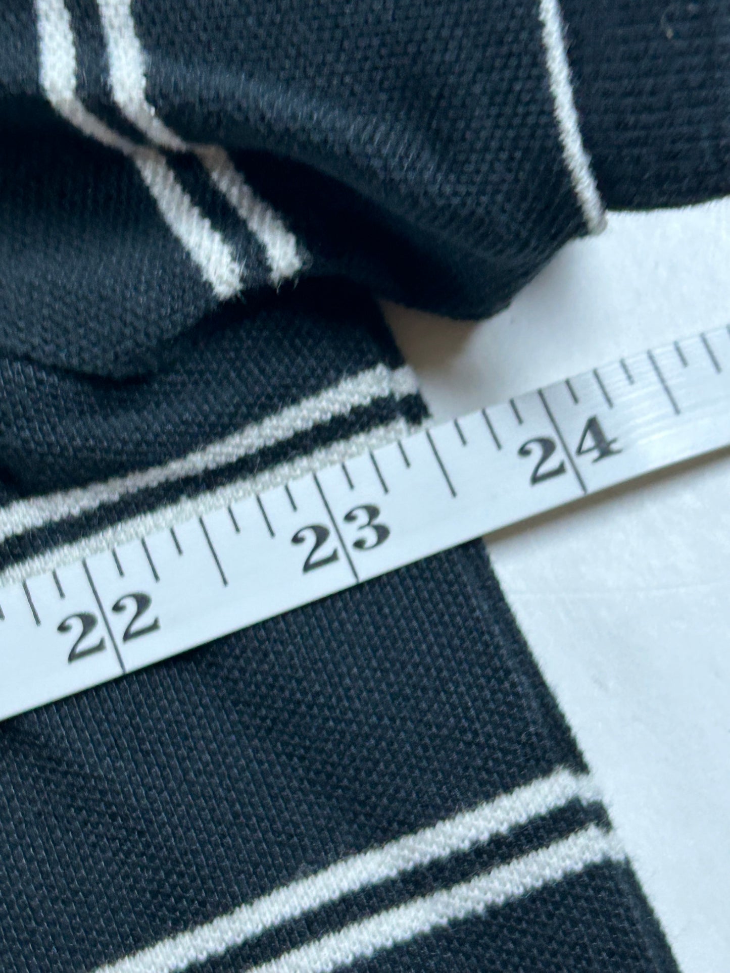 Polo Ralph Lauren Polo Shirt White Pony Logo Black White Striped 23.5x27.5/29.25 Inches