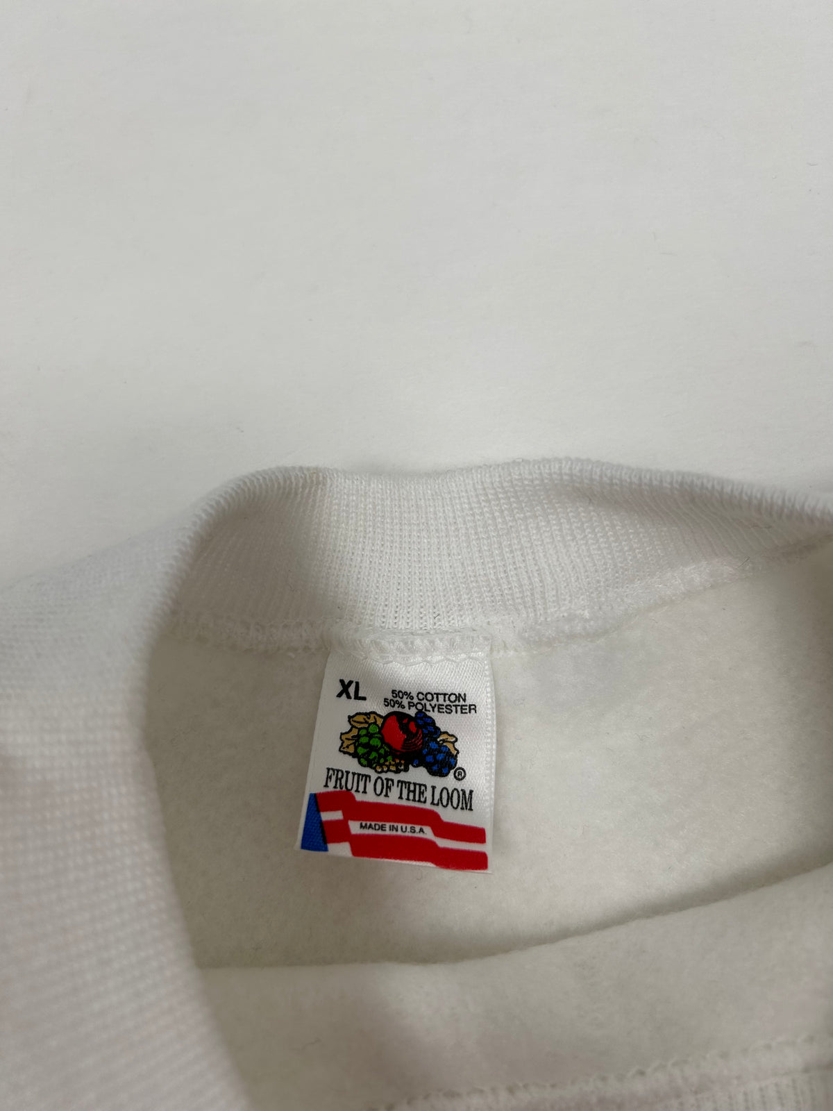 Edgewood NJ first edition “Deeper Than The Roots.” Crewneck Sweatshirt Tagged XL Can Fit Large 23.75x28 Inches Ragland Fruit Of The Loom White