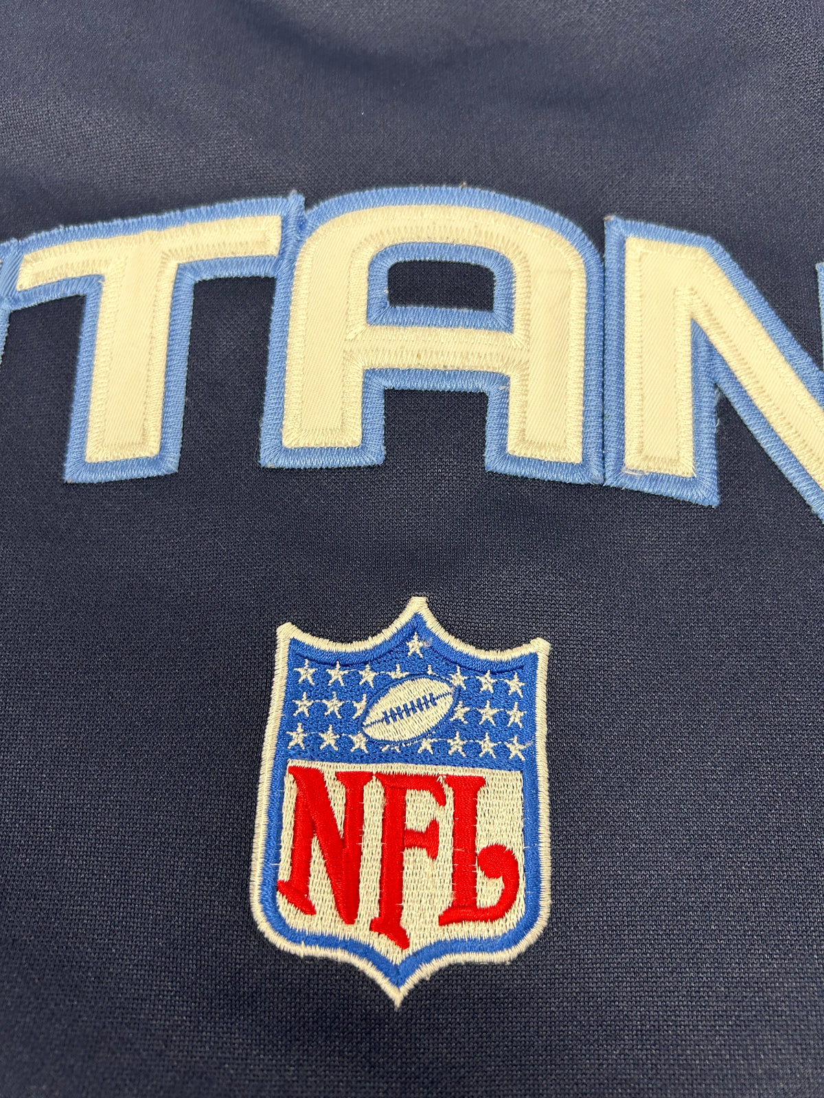 Tennessee Titans Jacket Reebok NFL Team Apparel 1/4 Zip Pullover XL Fits Like 2XL 28.5x30.25 Inches