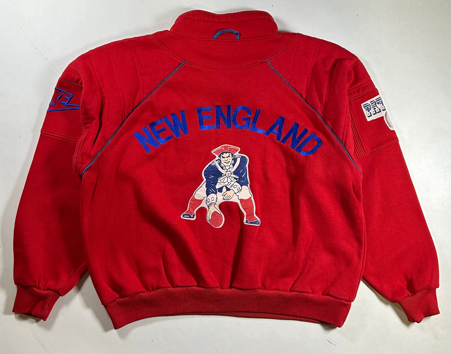 Vintage Nike NFL Quarter Zip Jacket New England Patriots Large 25.75x25.75 90s
