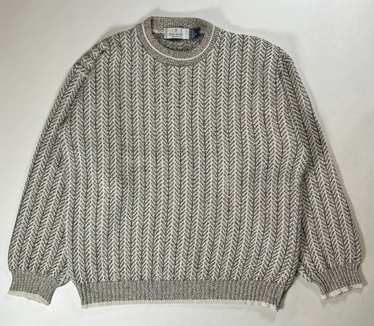 Vintage Bill Blass Grandpa Sweater Cotton Knit USA Men’s Large/Medium 22.5x25.75 Inches
