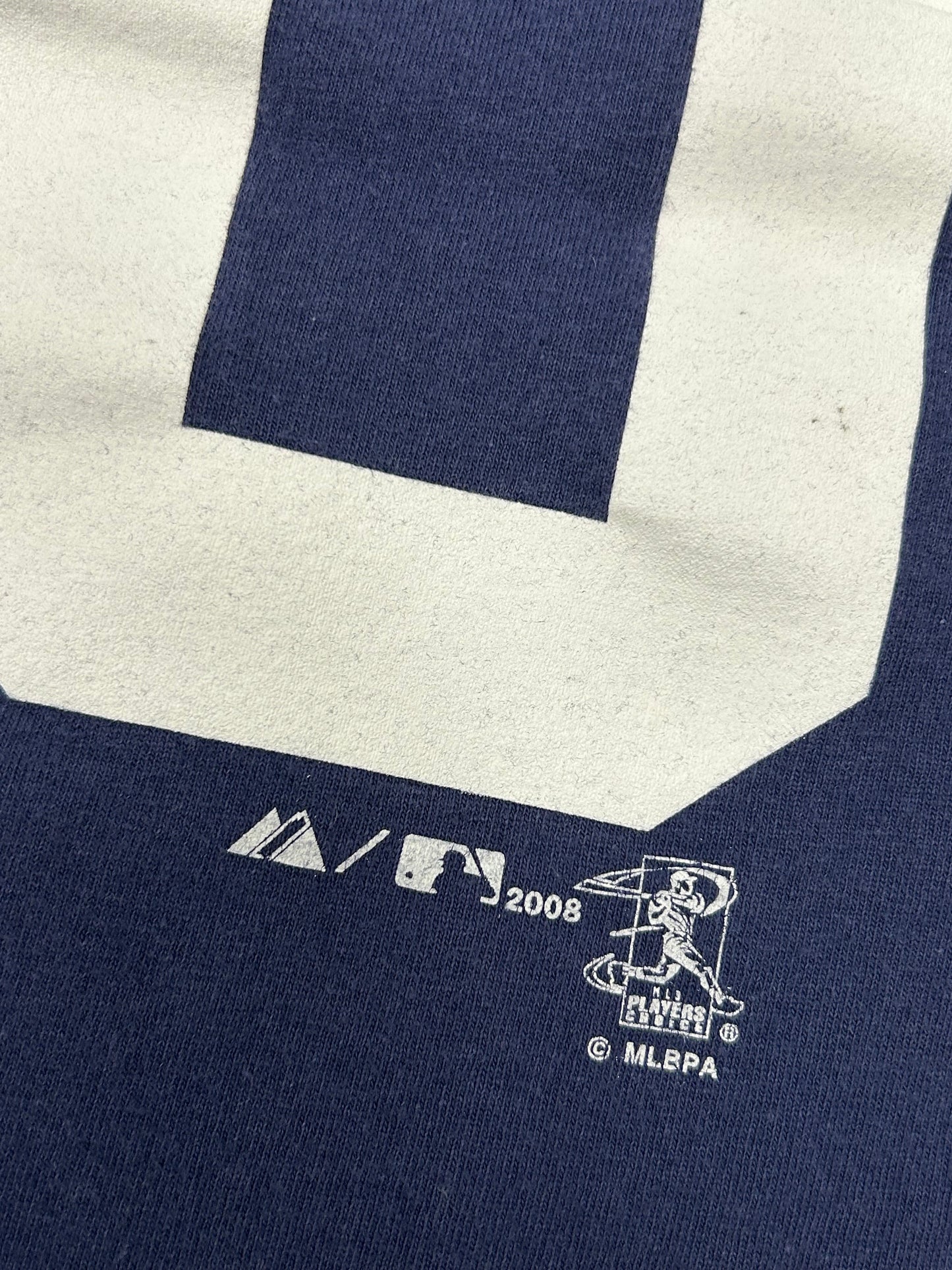 Vintage 00s Majestic New York Yankees Jorge Posada #20 MLB Player Navy Tee Medium