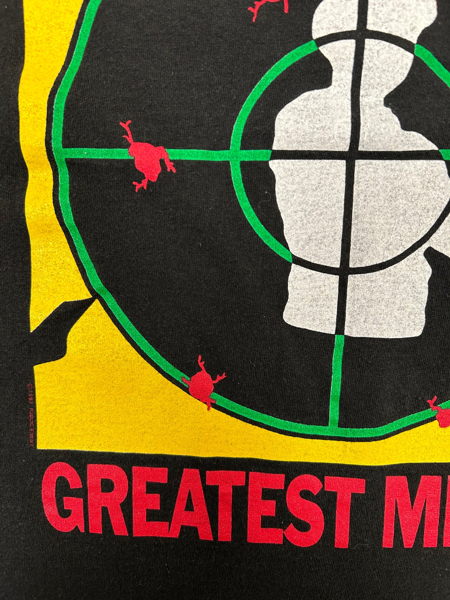 Vintage 1992 Public Enemy Greatest Misses Hazy Shade Of Criminal Rap Music Tee XL 23.25x29 Inches