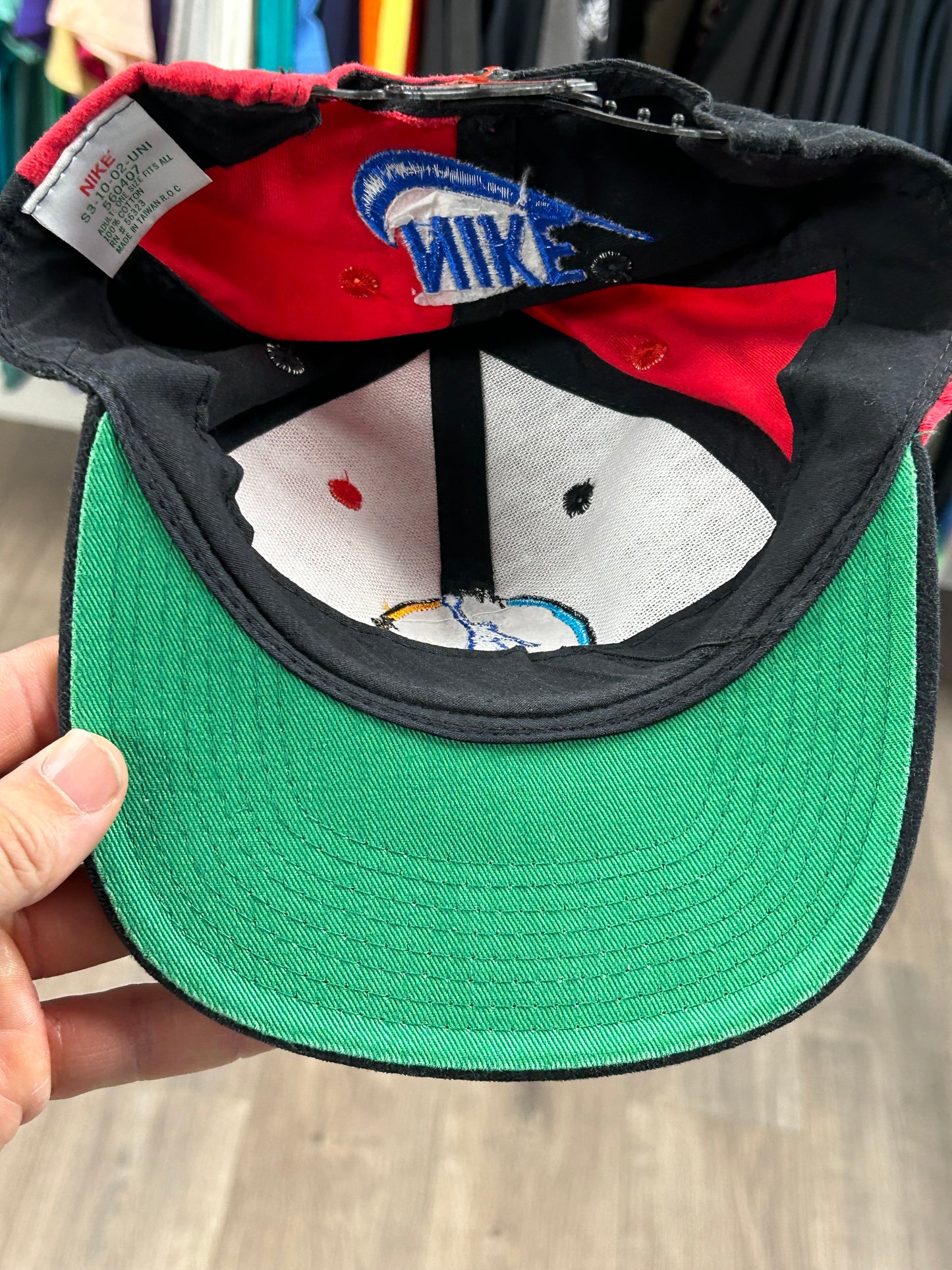 Vintage Nike Air Jordan 8 VIII Aqua SnapBack Hat Jump Man Michael Jordan 1993 OG