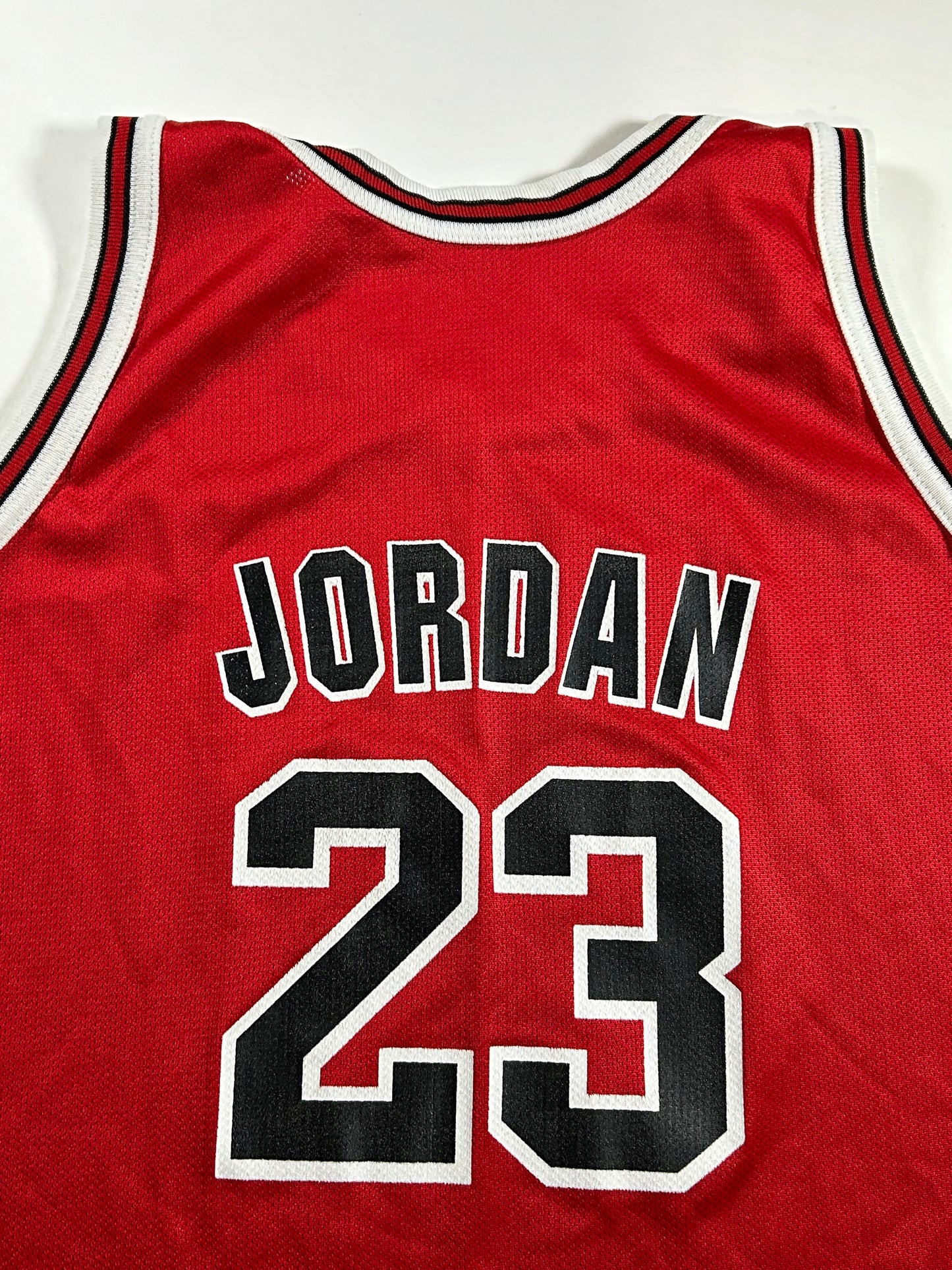 Vintage 90s Champion Chicago Bulls Michael Jordan #23 Red Jersey Youth XL Can Fit Adult Small 20.25x27.75 Inches Made In USA