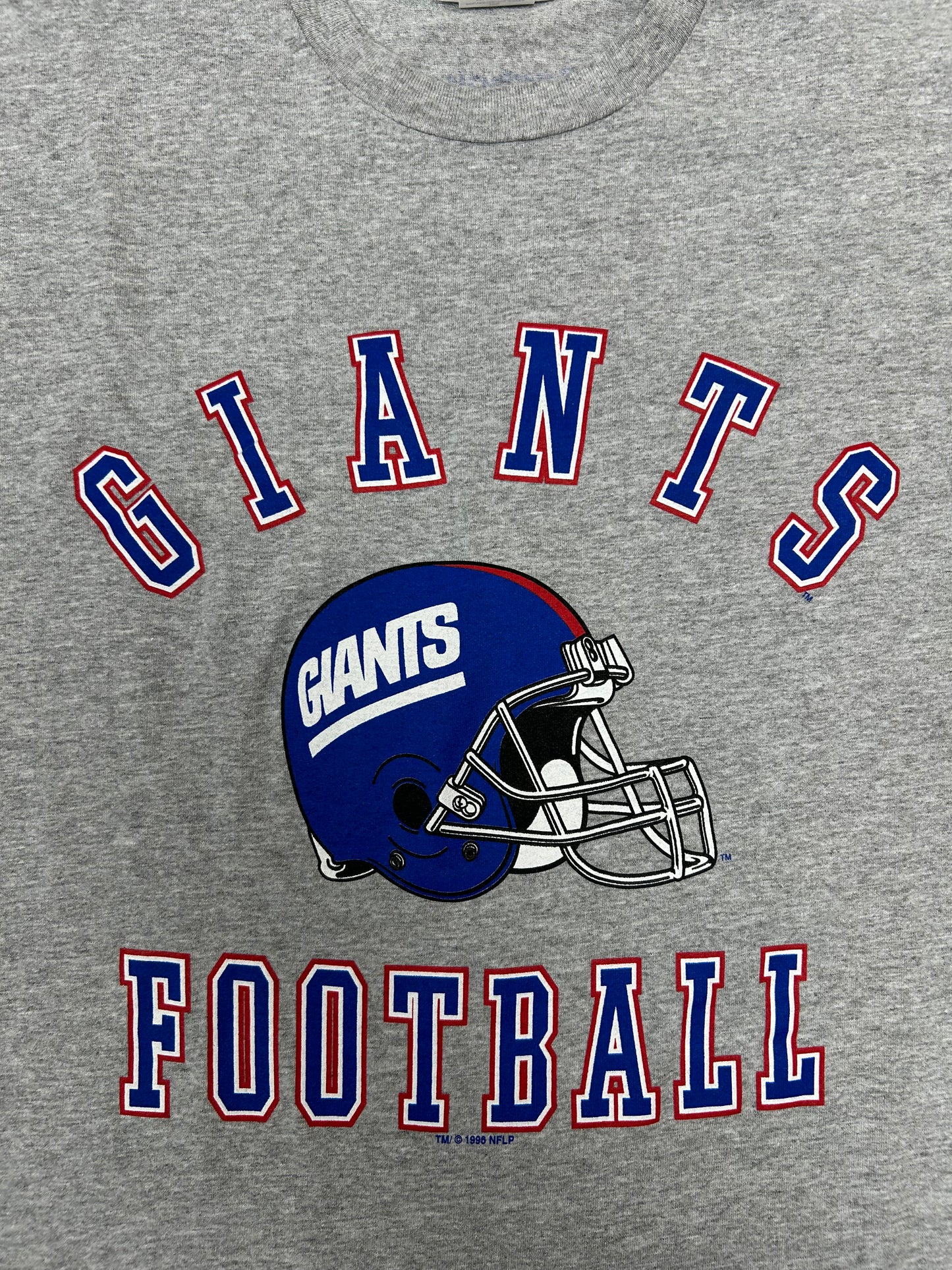Vintage 1996 Reebok New York Giants NFL Tee XL 23.5x30.5 Inches Gray