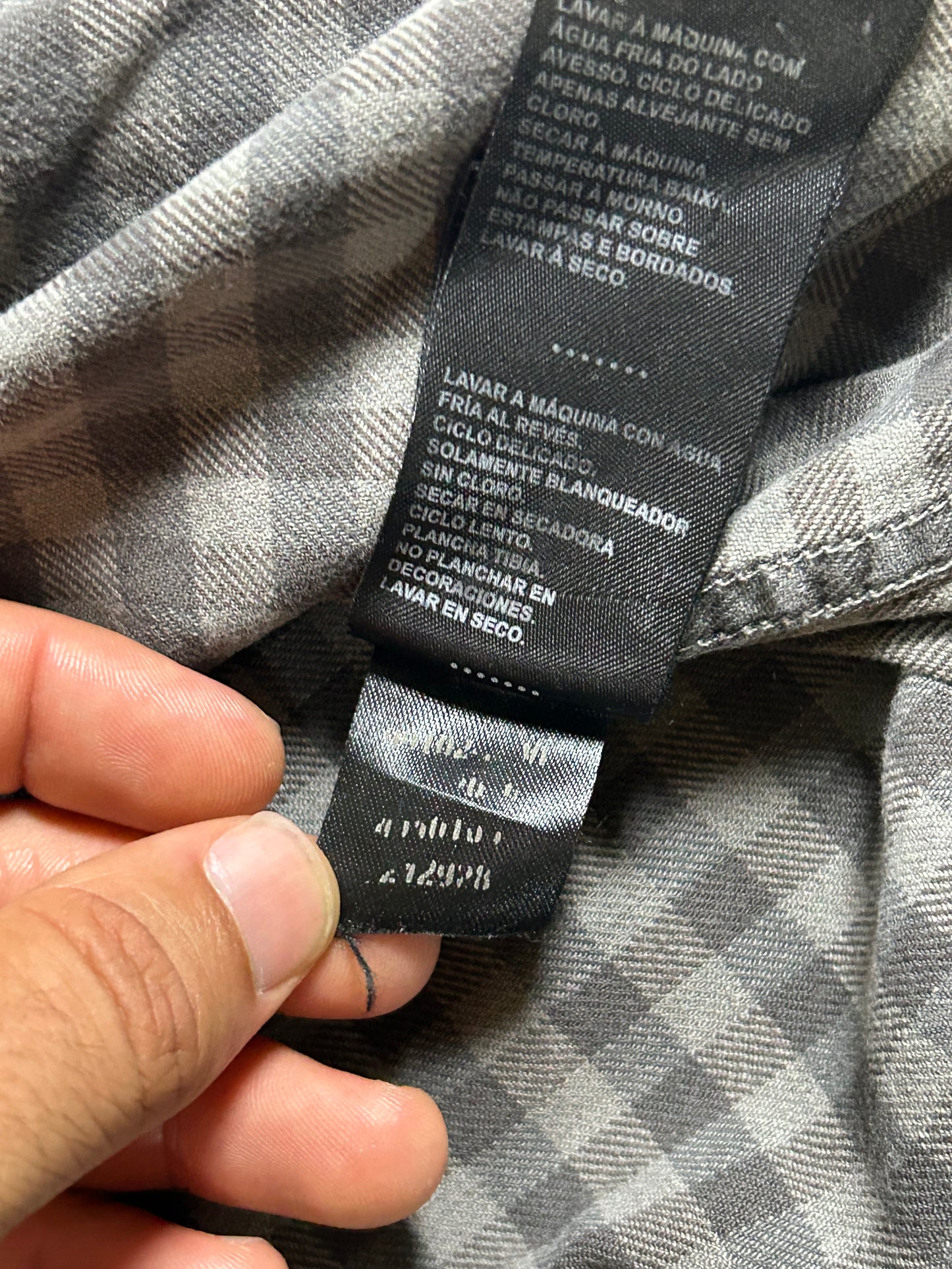 Harley-Davidson Motorcycles Mens Gray Plaid Button-Up Short Sleeve Shirt Size XL 24.5x32 Inches