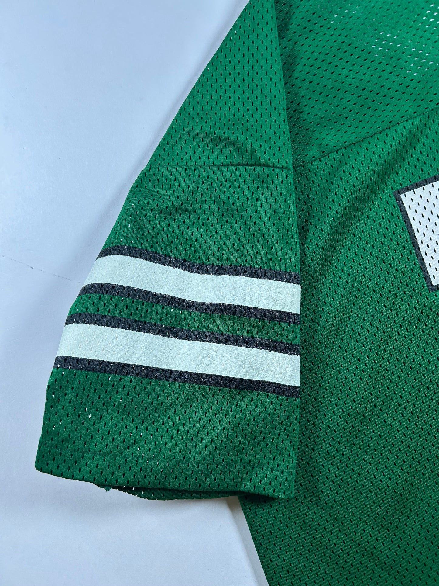 Vintage New York Jets Football Jersey #7 Green Logo 7 Boomer Esiason Medium 22.25x27 Inches USA