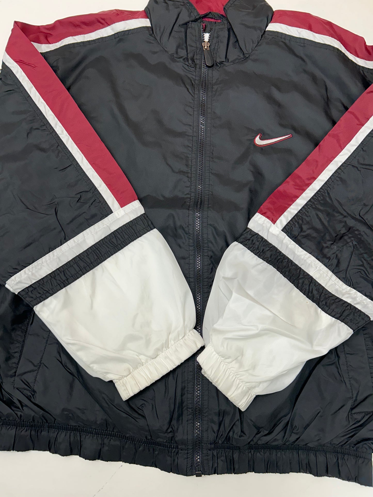 Vintage 90s Nike Swoosh Windbreaker Jacket Large 25.5x27.5 Inches