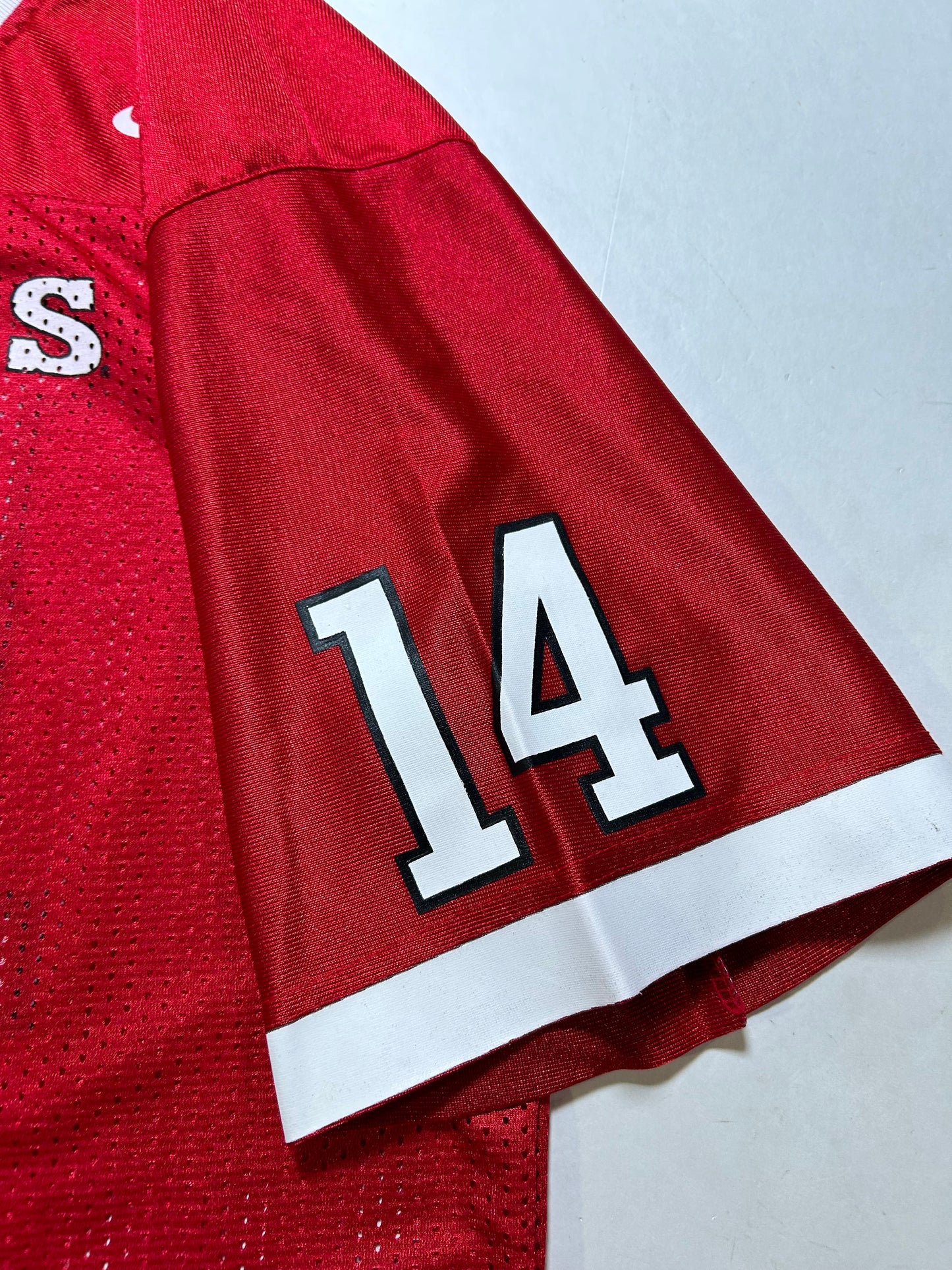 Rutgers Scarlet Knights Jersey Red NCAA Football College Nike #14 Youth Large 19.75x27.75 Inches