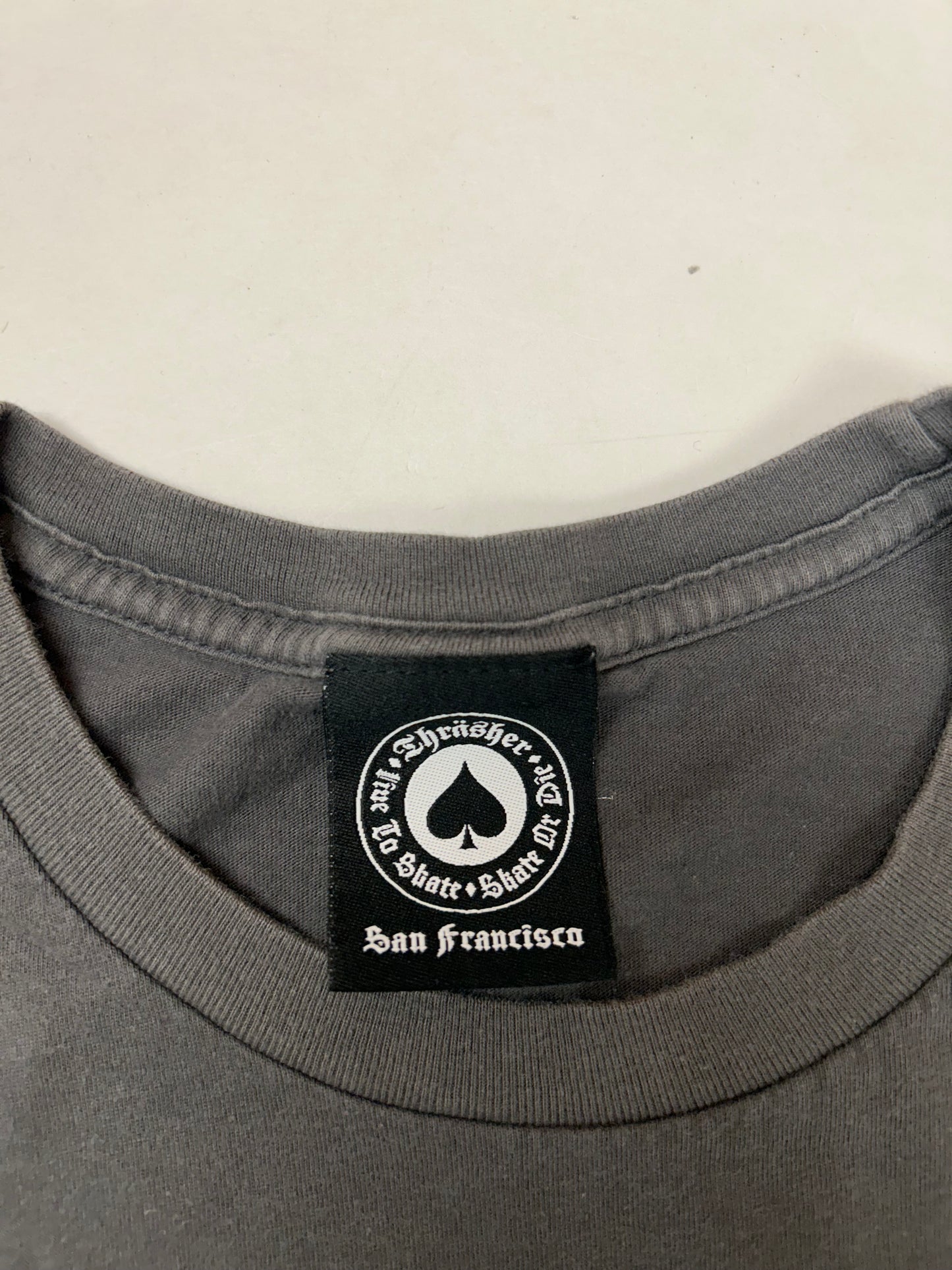 Thrasher Magazine Skateboard Mag Tee Large 20.75x28 Inches Gray