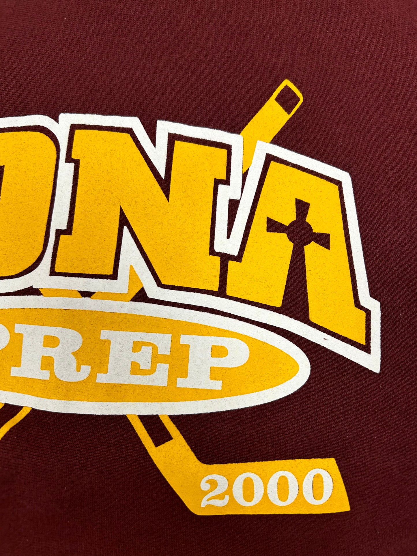 Vintage Champion Reverse Weave Iona Prep Hockey 1999-2000 Crewneck Sweatshirt XL 26.25x30.25 Inches