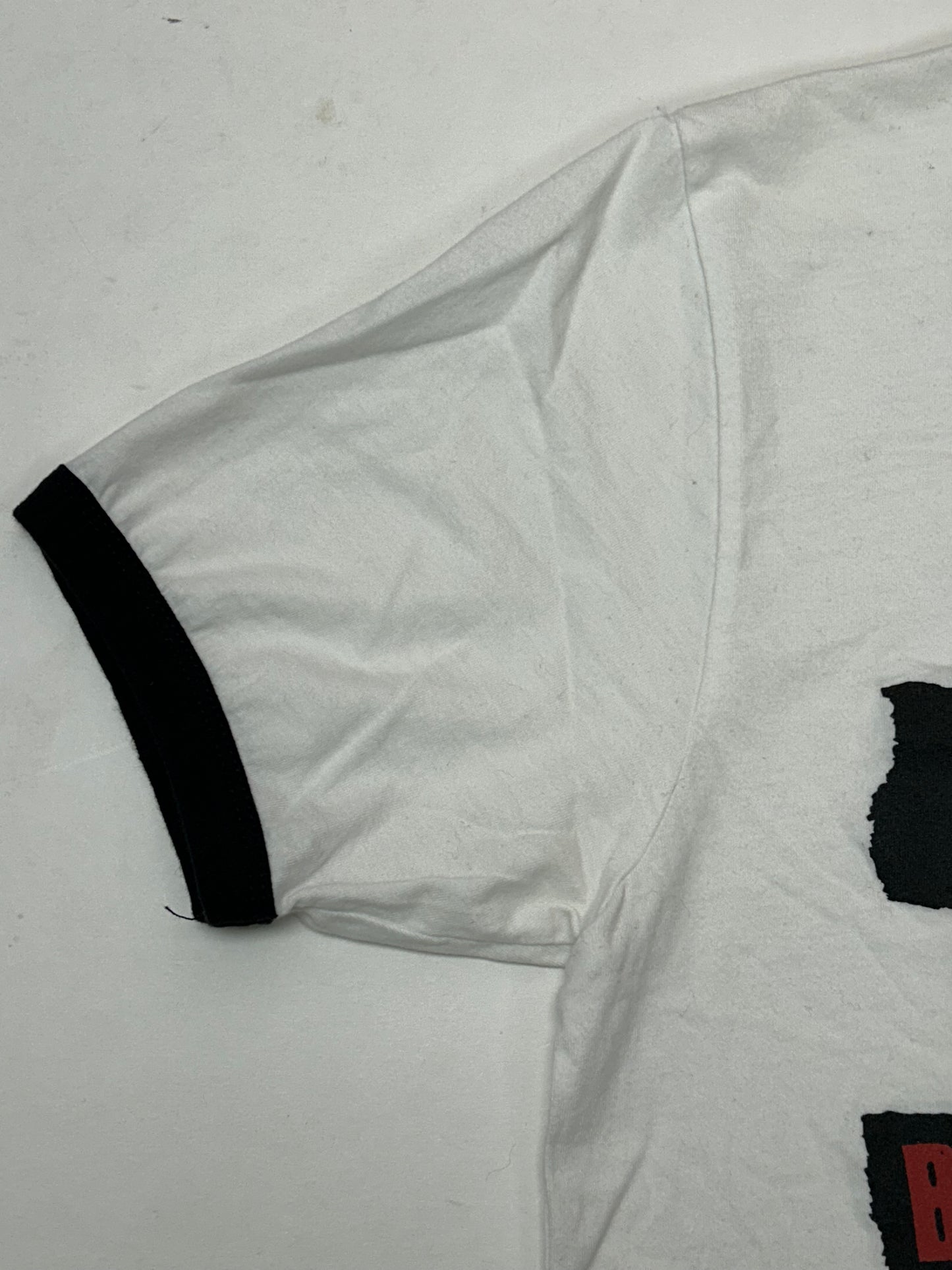 CM Punk T-Shirt Men's White AEW Wrestling “Best in the World” Ringer Tee Medium 19.75x28.25 Inches