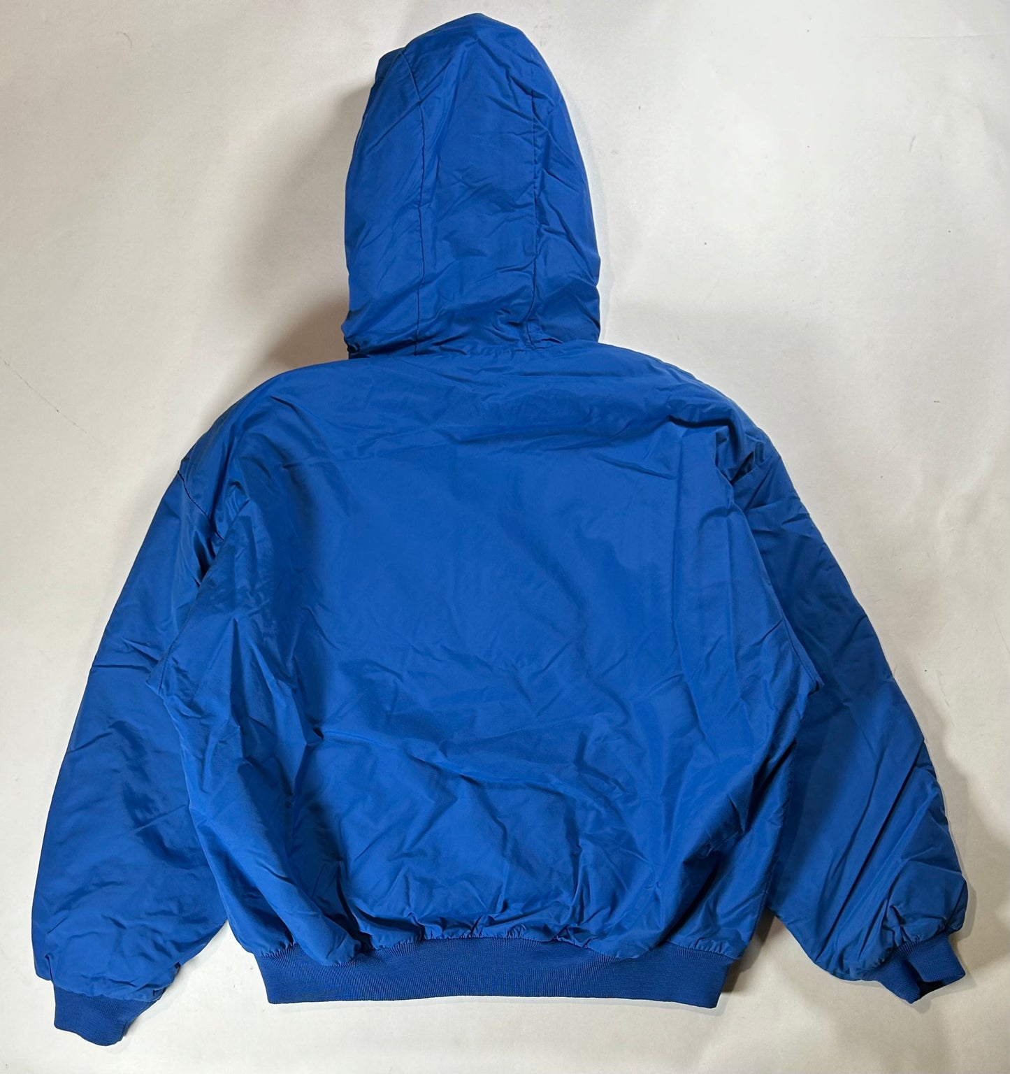 Vintage Chalk-Line New York Giants NFL Chest Logo Zip Puffer Jacket 27.5x27.25 Inches Large Fit