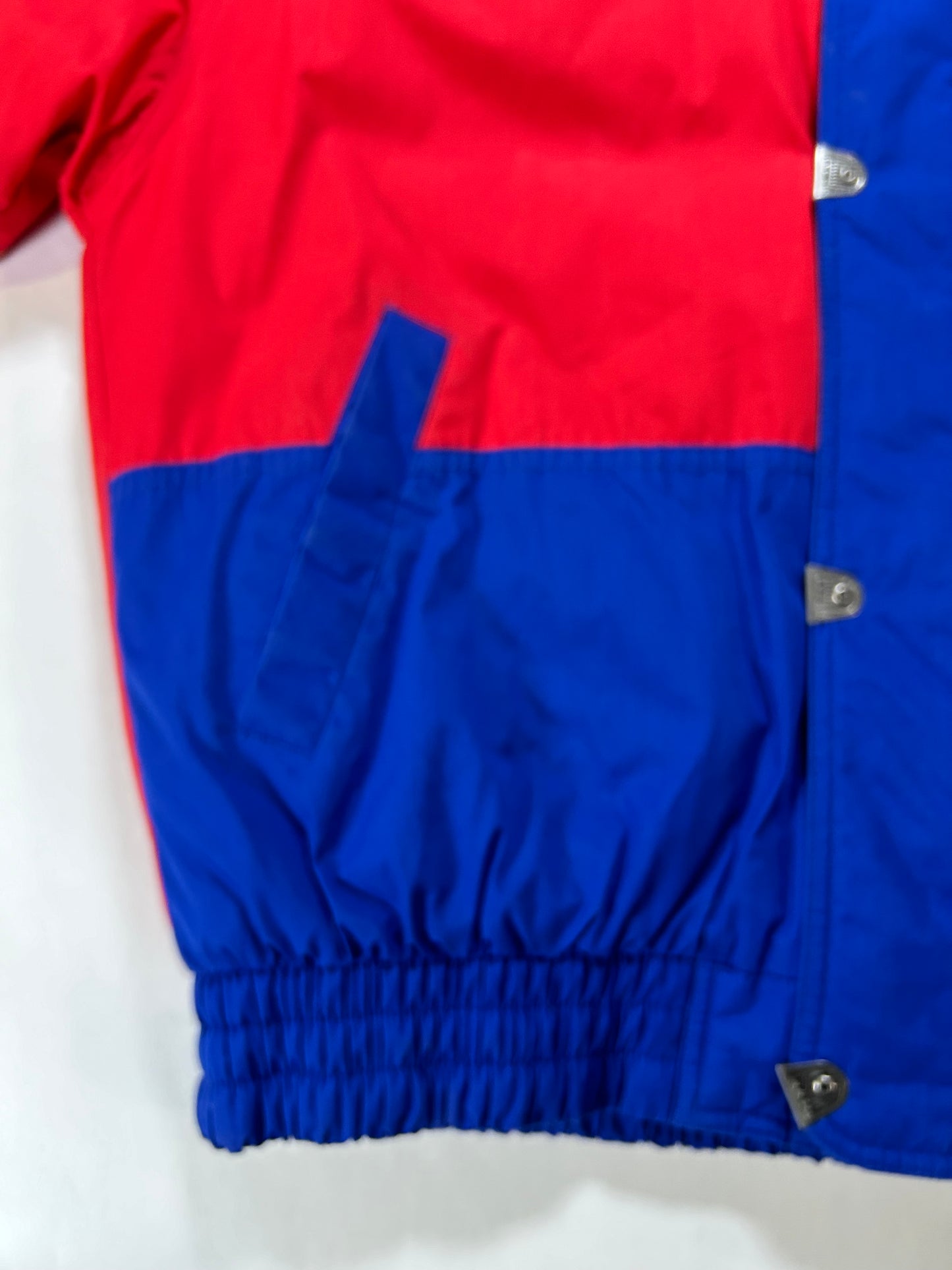 Vintage New York Giants NFL Puffer Packable Hood Jacket Large 25.75x29 Inches