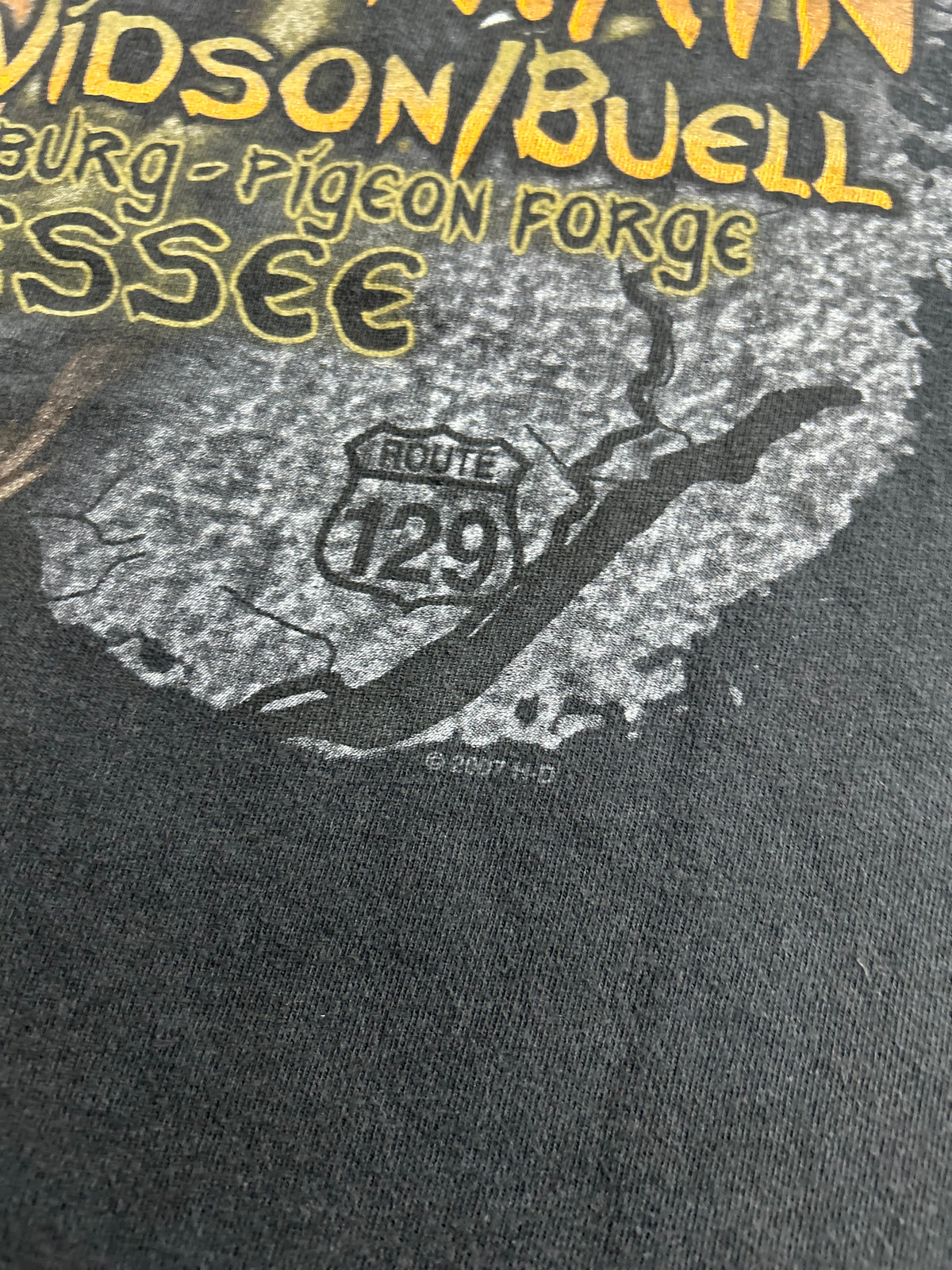 Vintage 2000s Harley Davidson/Buell Smoky Mountain I Rode The Dragon Motorcycle Long Sleeve Tee Medium 19.75x27.5 Inches