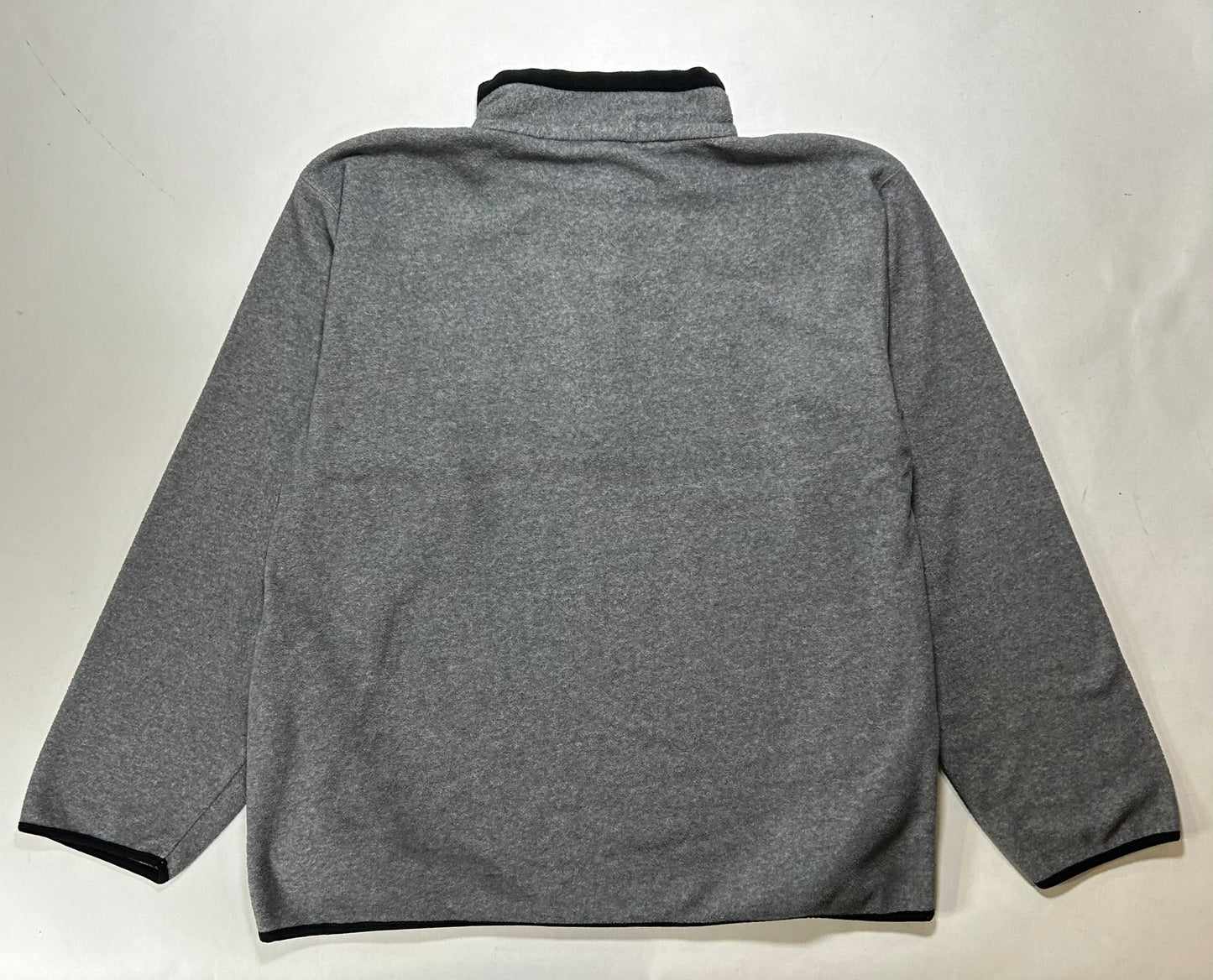 Vintage 90s Nautica Competition 1/4 Zip Fleece Pullover Made In USA Gray M/L Fit 24.25x27.5 Inches