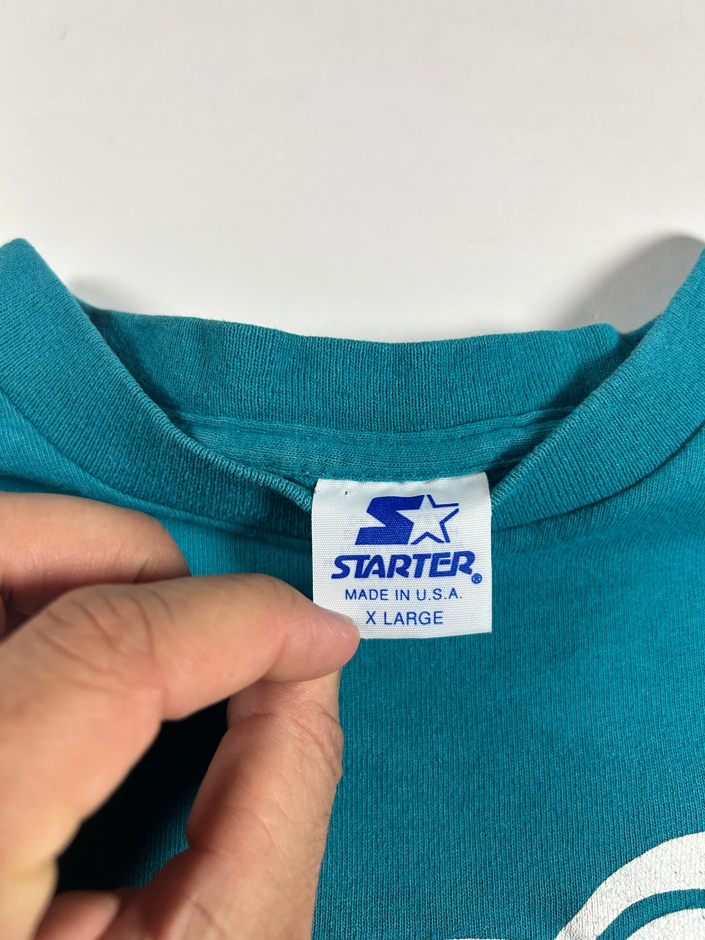 Vintage 1994 Miami Dolphins NFL Starter T-shirt XL 24.5x27.75/29.25 Inches 90s