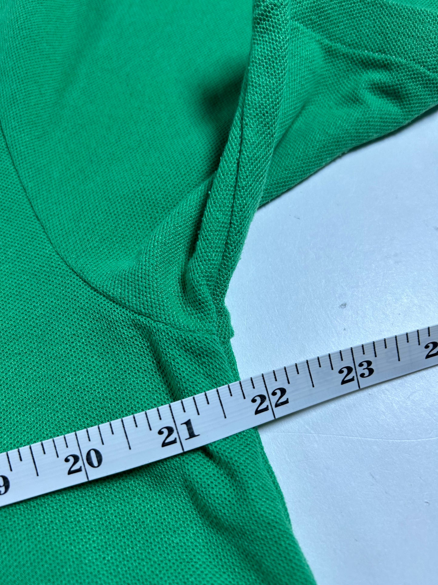 Vintage Velva Sheen Mickey Mouse Embroidered Logo Polo Shirt USA Green 21.75x26.5 Inches