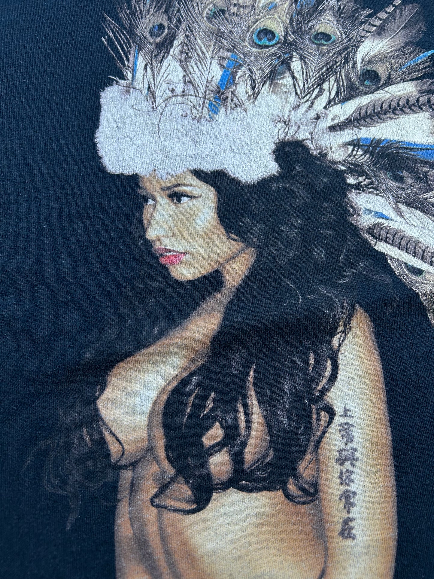 Nicki Minaj “The Pink Print Tour” 2015 Music Rap Tee XL Worn In 24x29.5 Inches