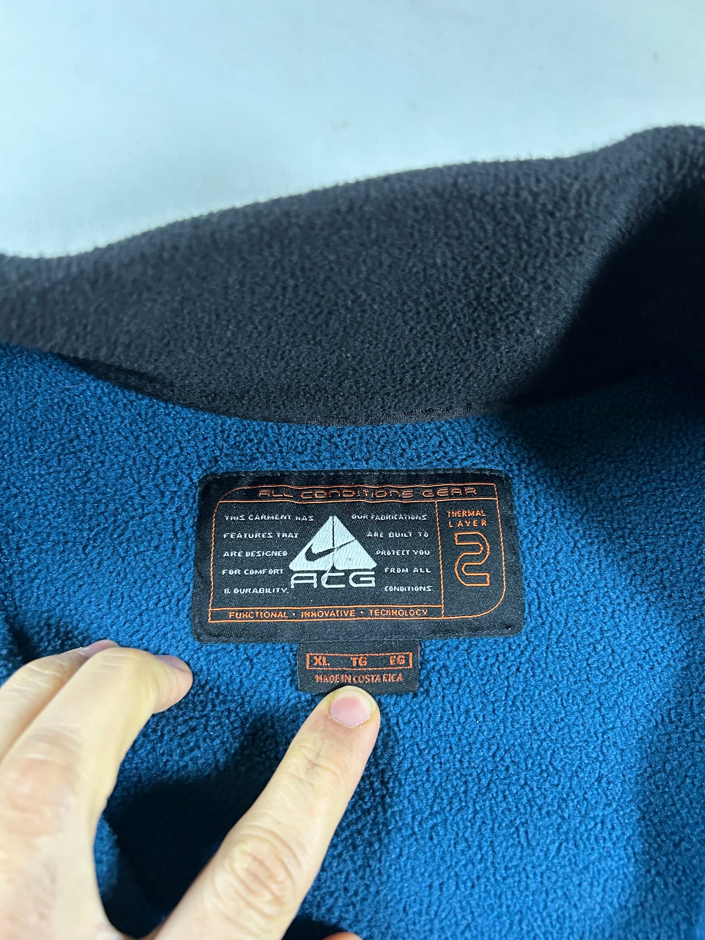 Vintage Nike ACG Winter X Games Zip Fleece Jacket XL Blue