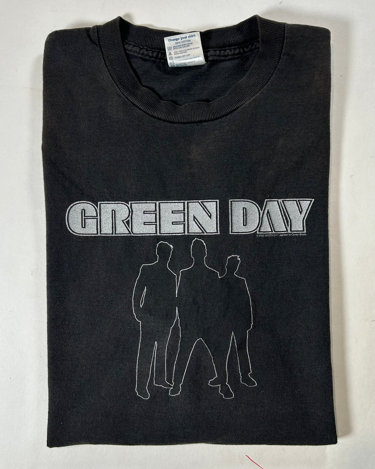 Vintage 2002 Green Day Pop Disaster Tour Band Punk Music Tee Large 21.75x27.75 Inches Faded As Is