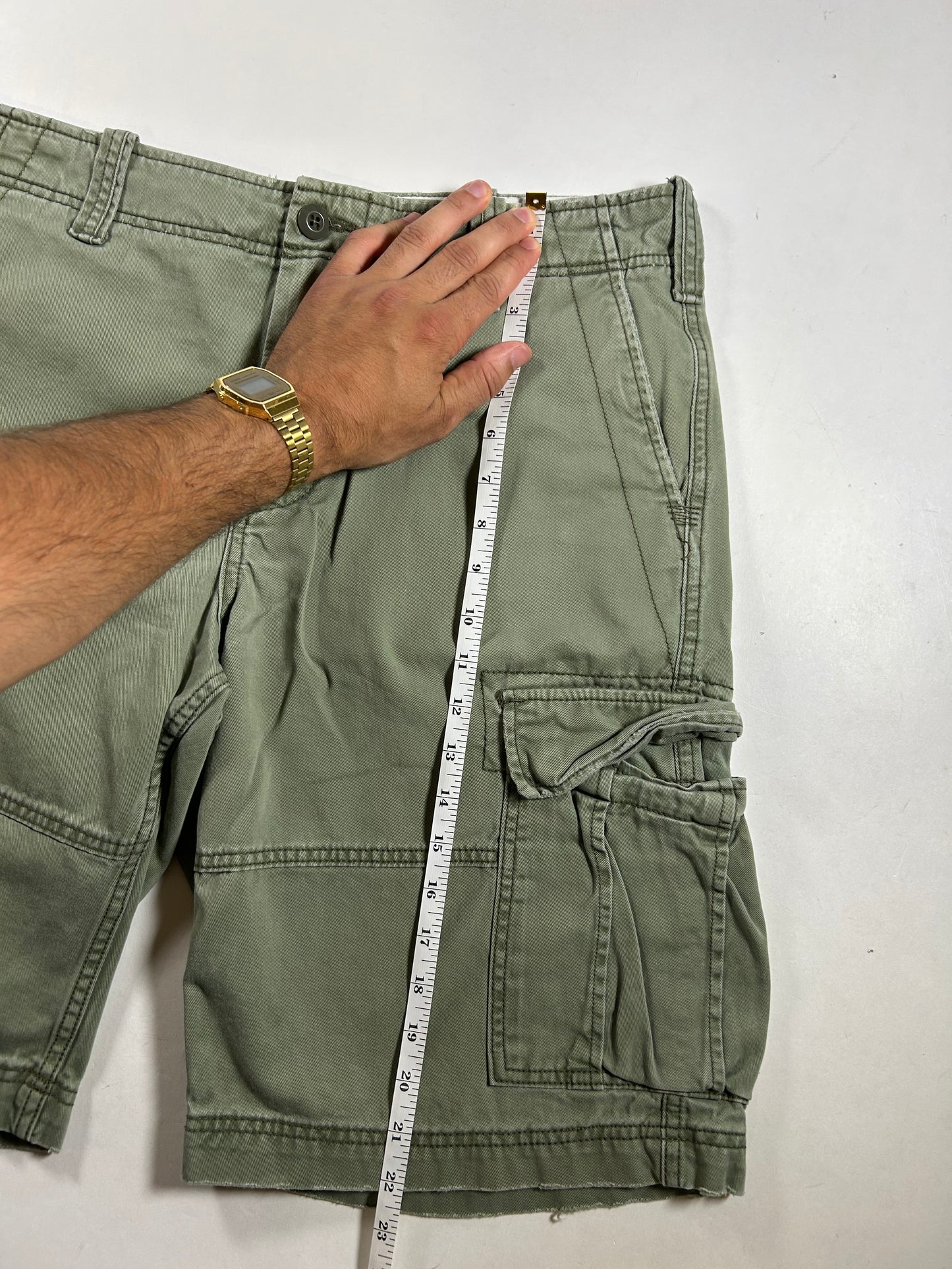 Denim & Supply Ralph Lauren Cargo Shorts Green Tactical Army 34 19.25x22.75 Inches