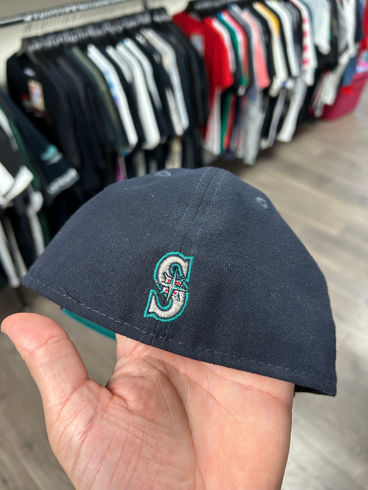New Era 59Fifty Ken Griffey Jr. Seattle Mariners MLB Tribute Number Retirement Fitted Hat 7 1/8 As Is
