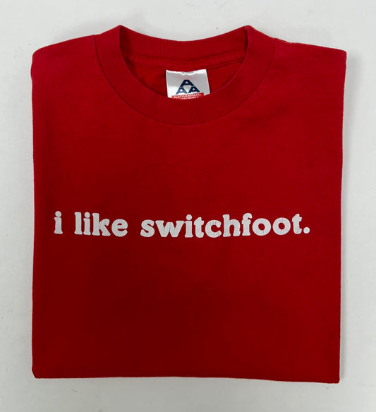 I Like Switchfoot T Shirt American Post Grunge Alternative Band Red Size Medium 19.25x25.5 Inches Y2K 2000s