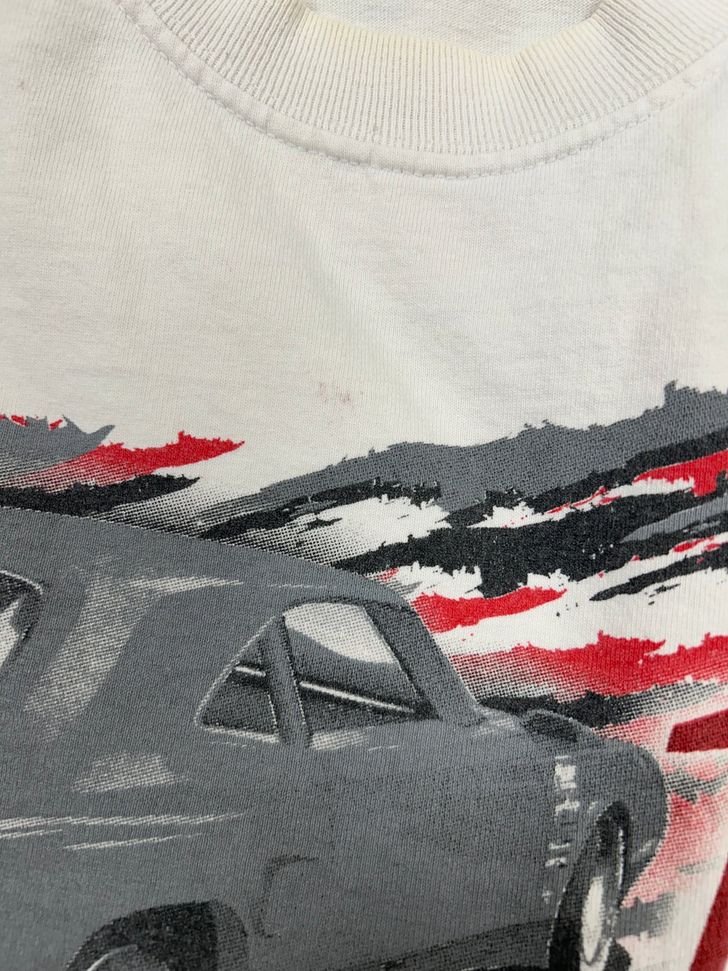 Vintage Dodge Motorsport We’re Back NASCAR AOP  Tee Dodge R/T 1970 & 2001 Car XL 23.5x29.5 Inches As Is