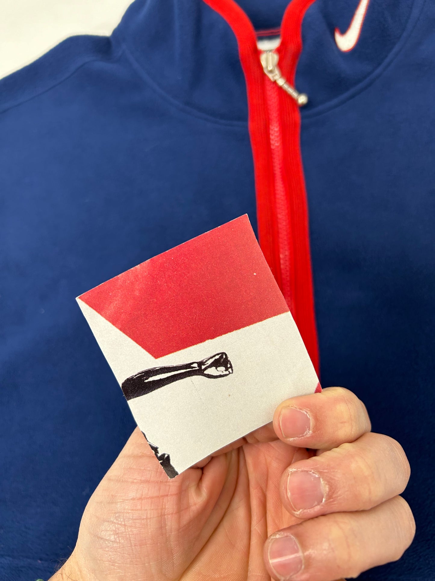 Vintage Nike USA Soccer Team Vest XL Blue Red Fleece Swoosh With USA Sticker