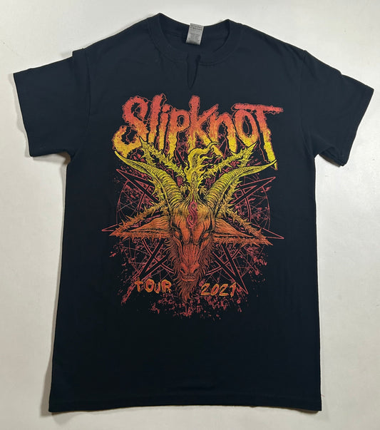 Slipknot Knotfest Roadshow Fever 333 Code Orange Killswitch 2021 Parking Lot Tour Tee Small 17.5x26 Inches