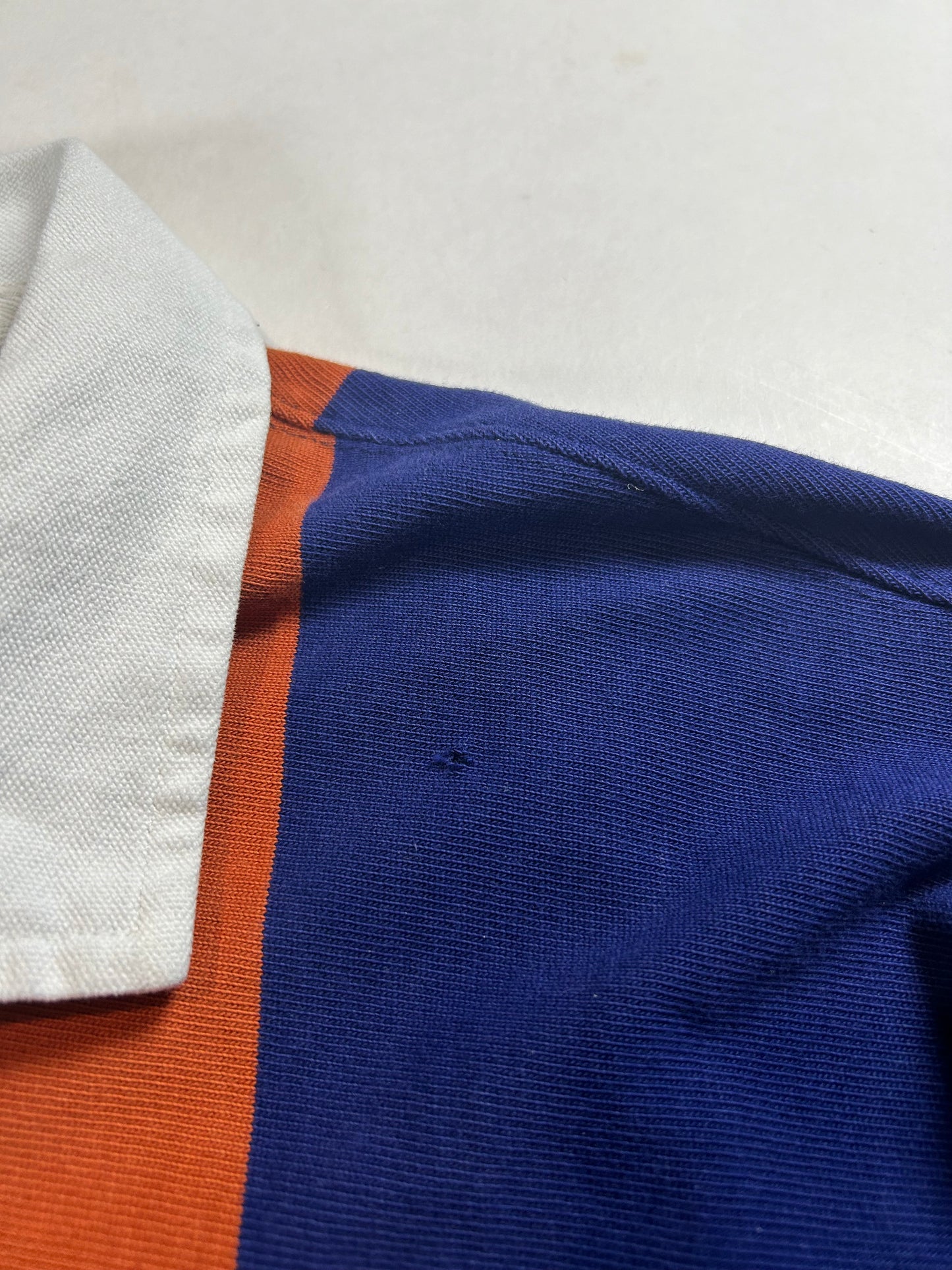 J. Crew Rugby Polo Big Stripe Color Long Sleeve Shirt XL 25x30.25 Inches FA22