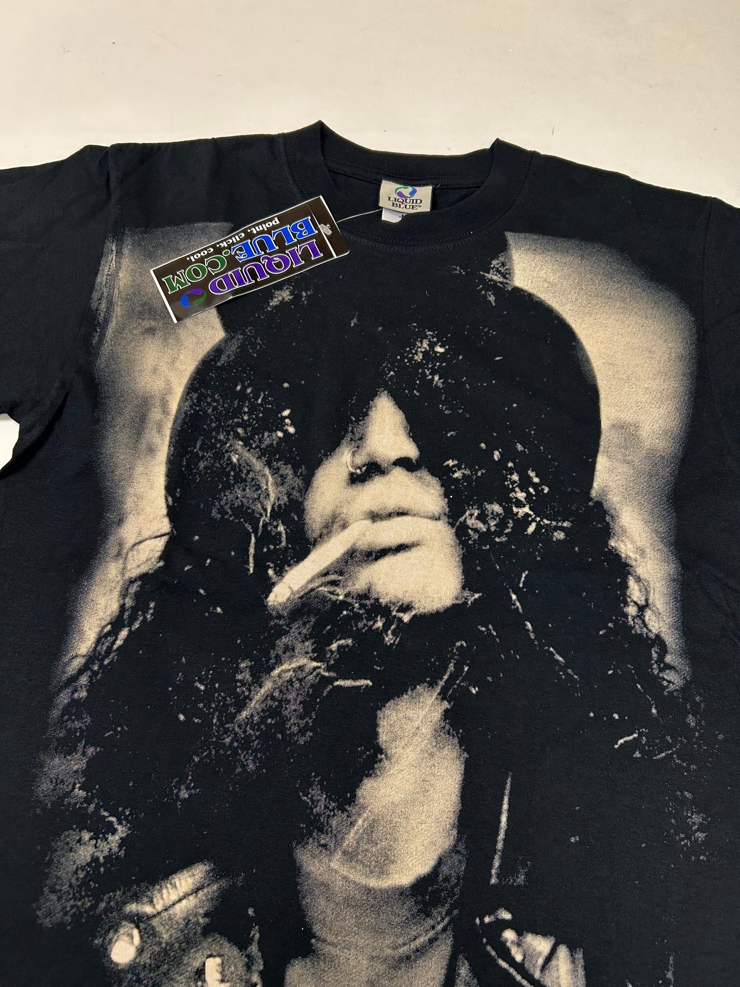 Vintage 2000s Liquid Blue Slash All Over Print AOP Guns N Roses Rock DS Brand New Medium  20.25x28.5 Inches